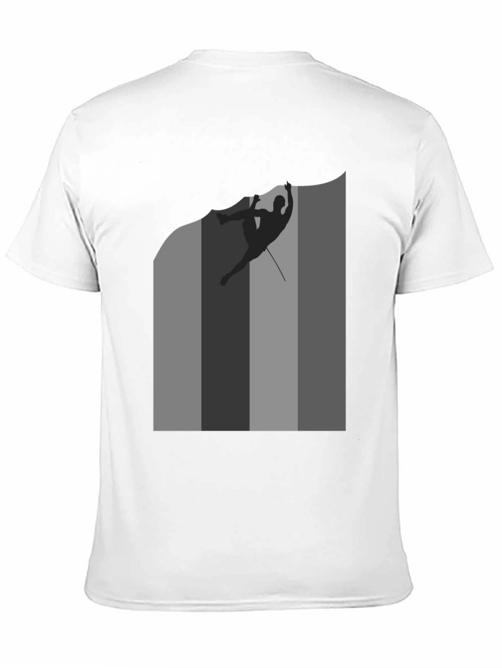 Rock Climbing Silhouette Graphic Tee - Black