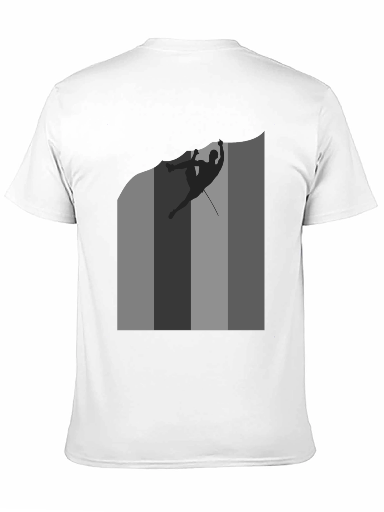 Rock Climbing Silhouette Graphic Tee - Black