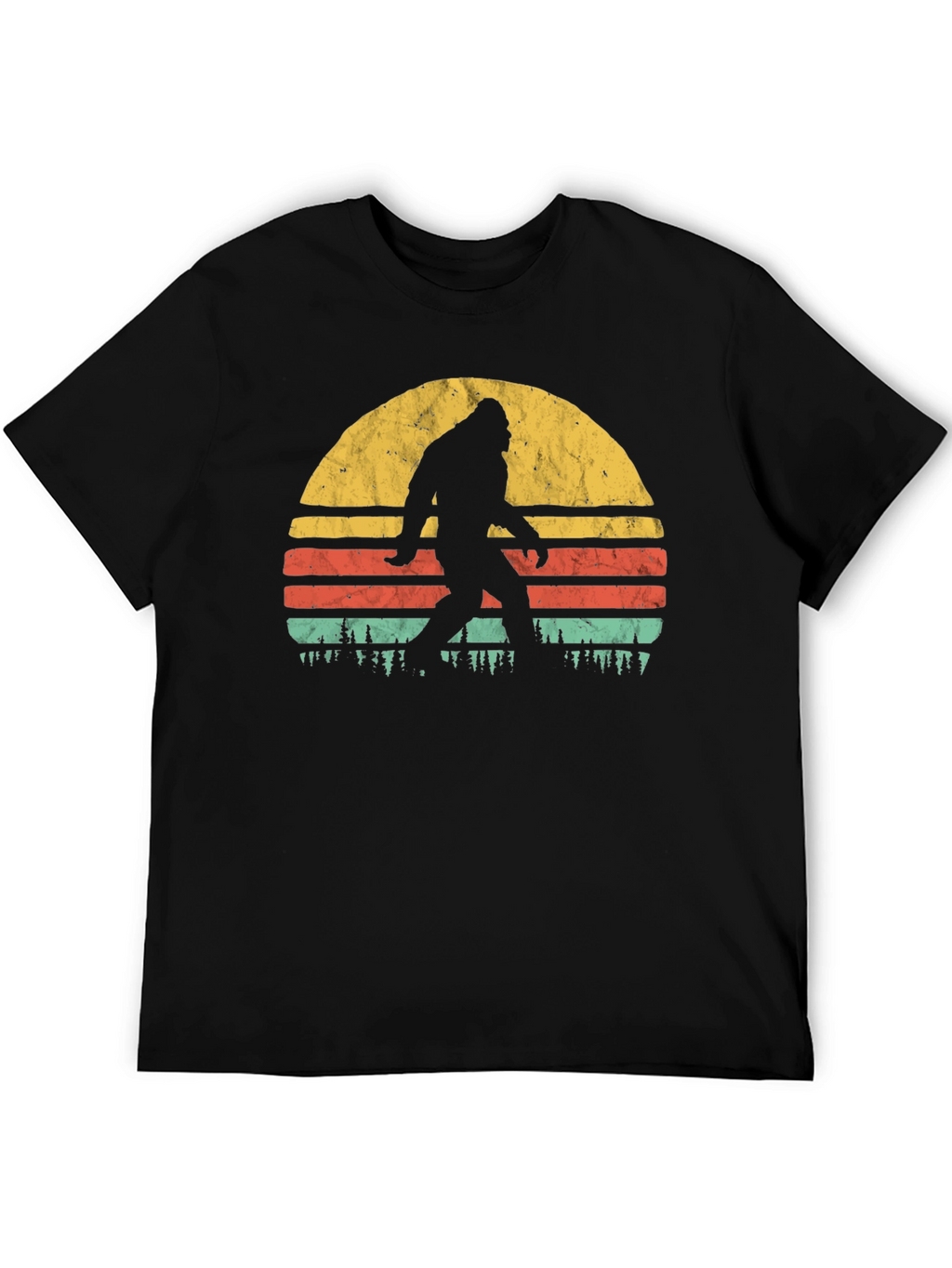 Bigfoot Sunset Graphic T-Shirt - Cryptozoology Apparel
