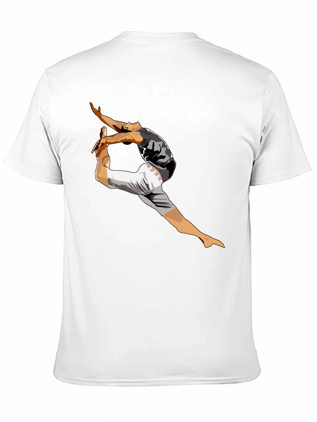 Mens Black T-Shirt with Dancer Graphic