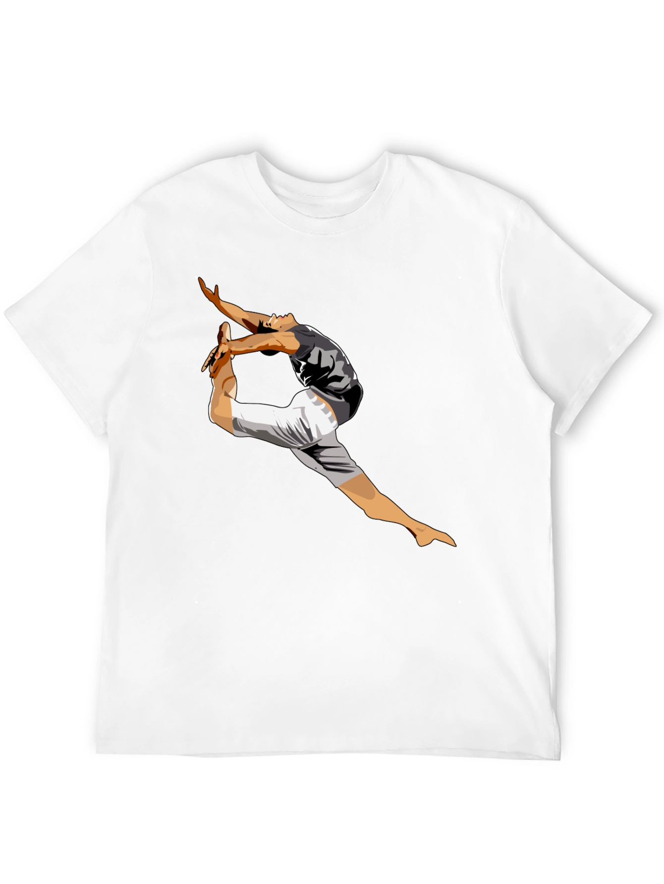 Mens Black T-Shirt with Dancer Graphic