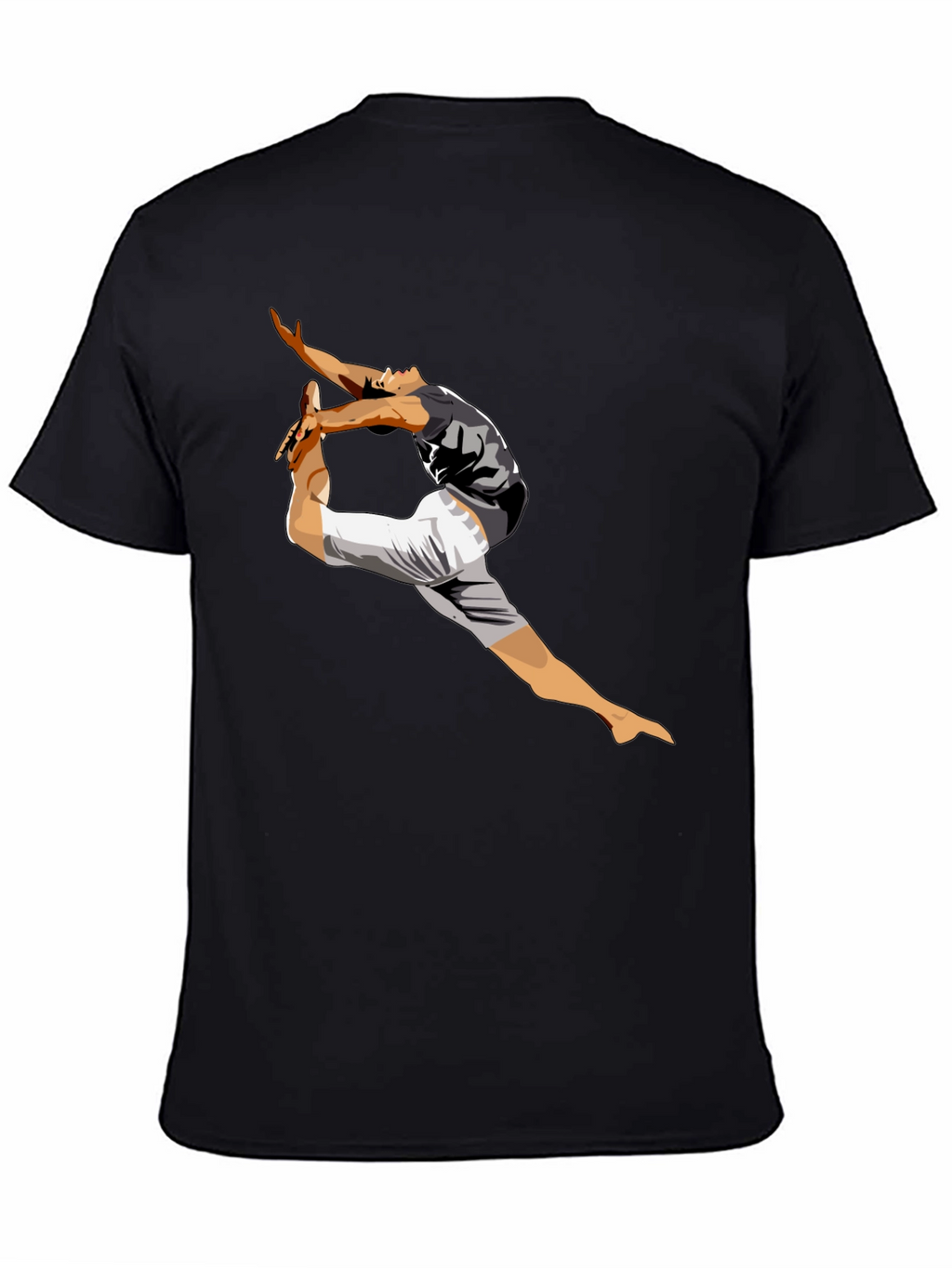 Mens Black T-Shirt with Dancer Graphic