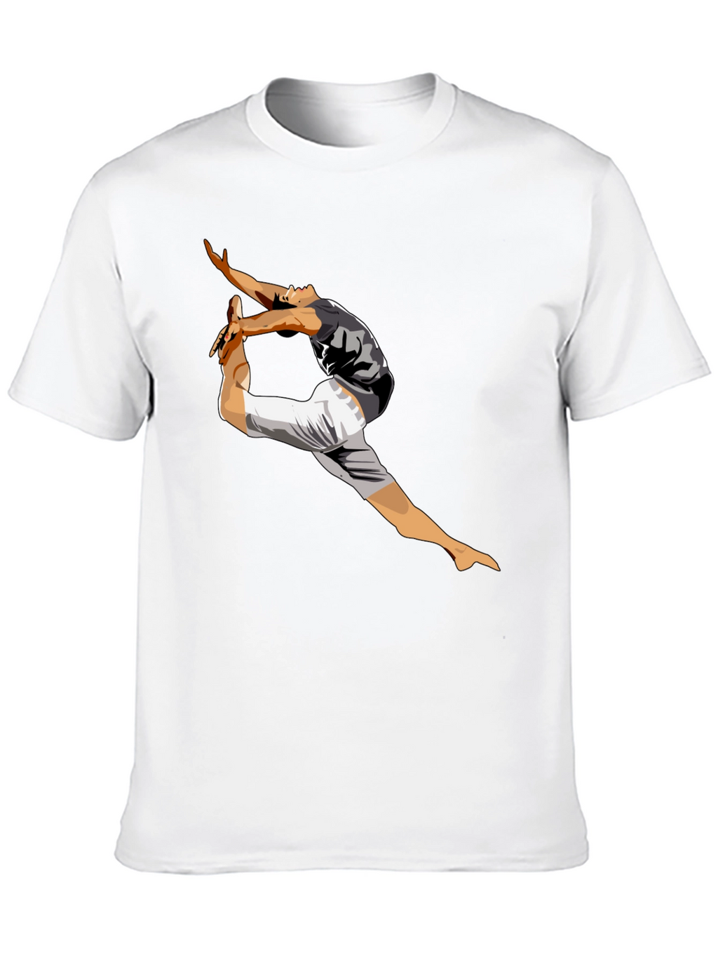 Mens Black T-Shirt with Dancer Graphic
