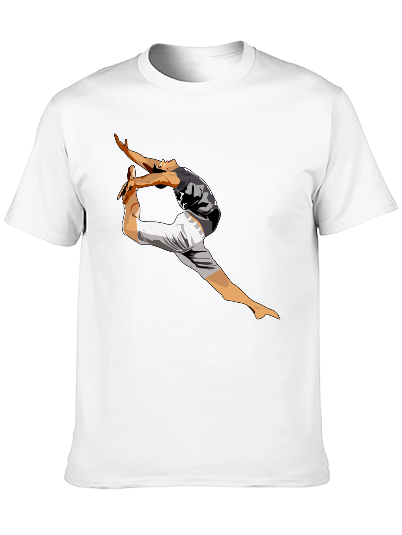 Mens Black T-Shirt with Dancer Graphic