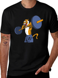 Tiger Lifting Weights Graphic Tee