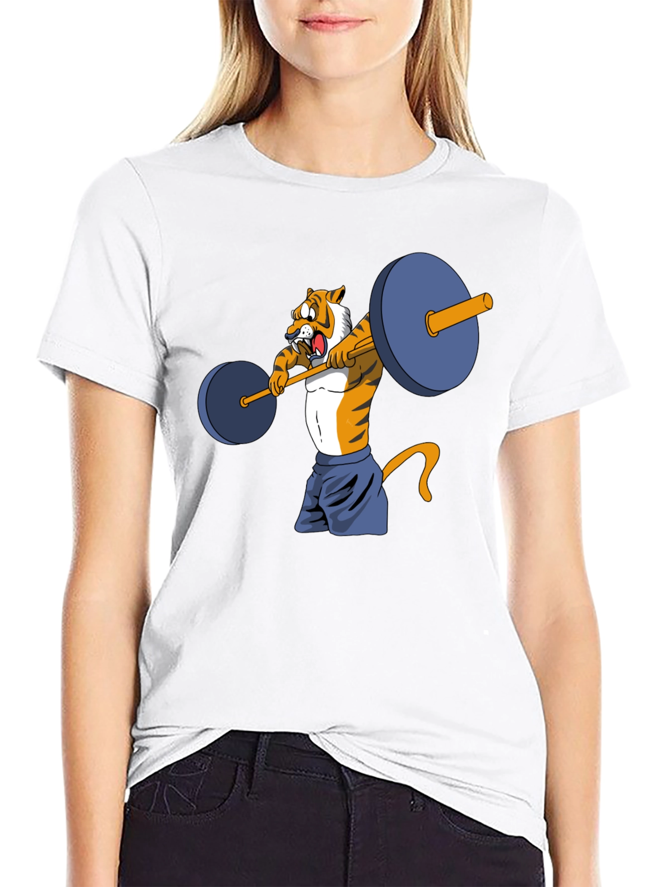 Tiger Lifting Weights Graphic Tee