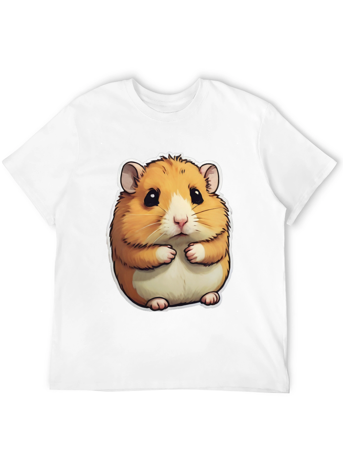 Cute Hamster Graphic T-Shirt - Mens Black Tee