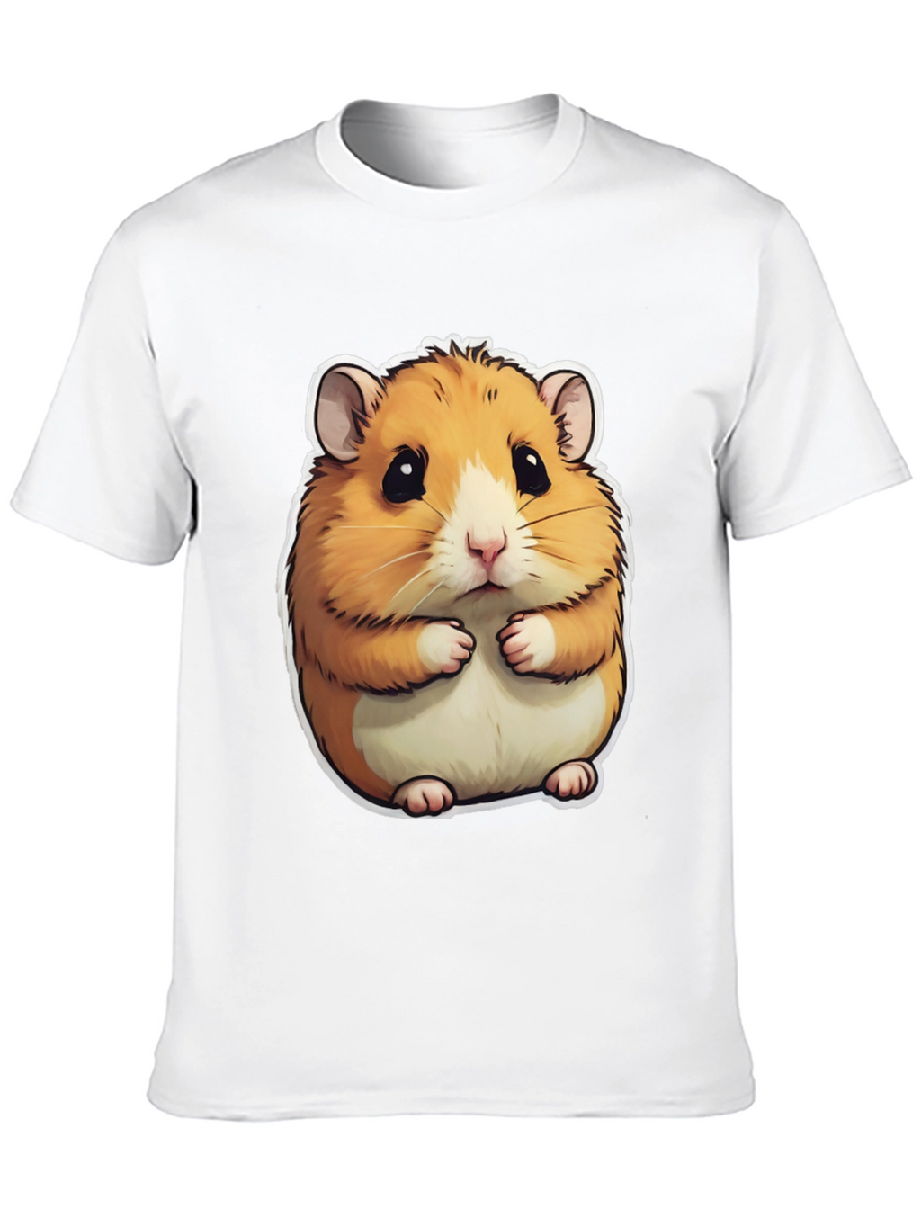 Cute Hamster Graphic T-Shirt - Mens Black Tee