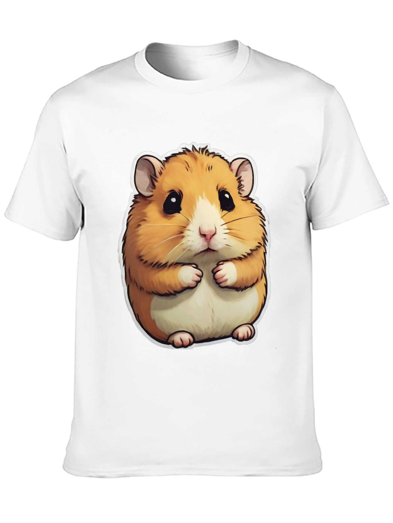 Cute Hamster Graphic T-Shirt - Mens Black Tee
