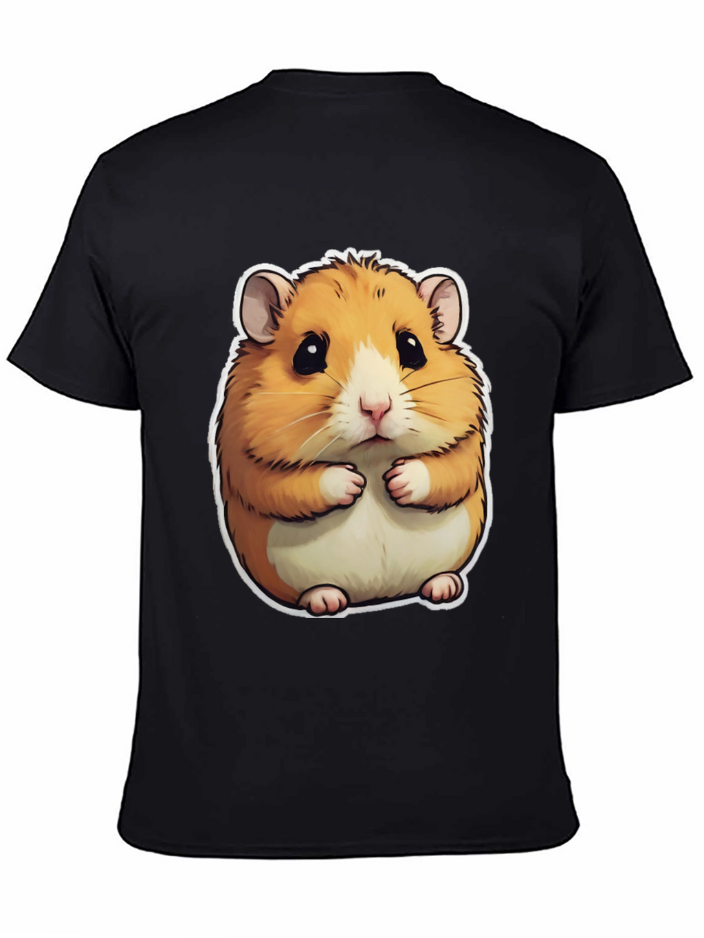 Cute Hamster Graphic T-Shirt - Mens Black Tee