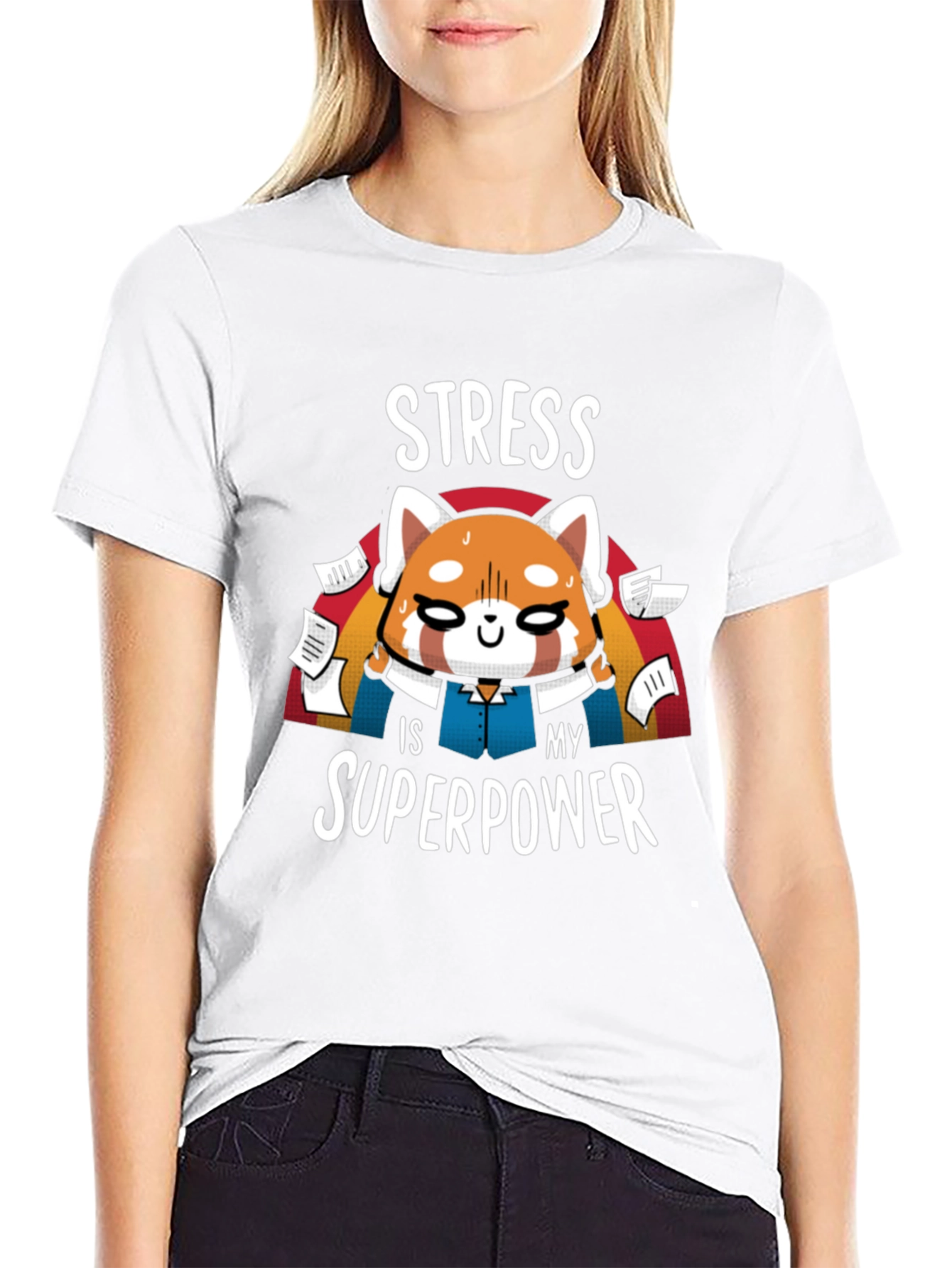 Stress Superpower Black T-Shirt