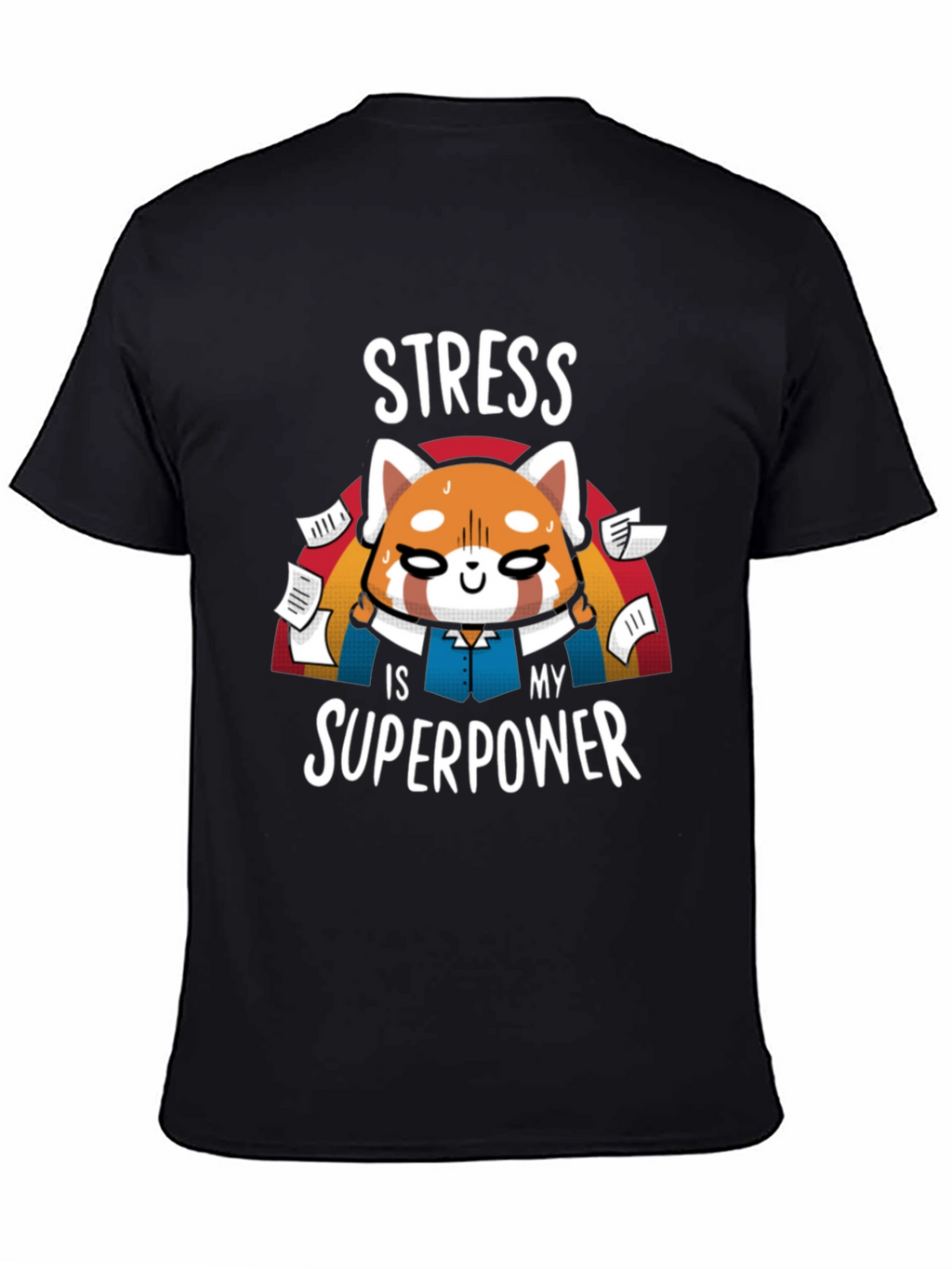 Stress Superpower Black T-Shirt