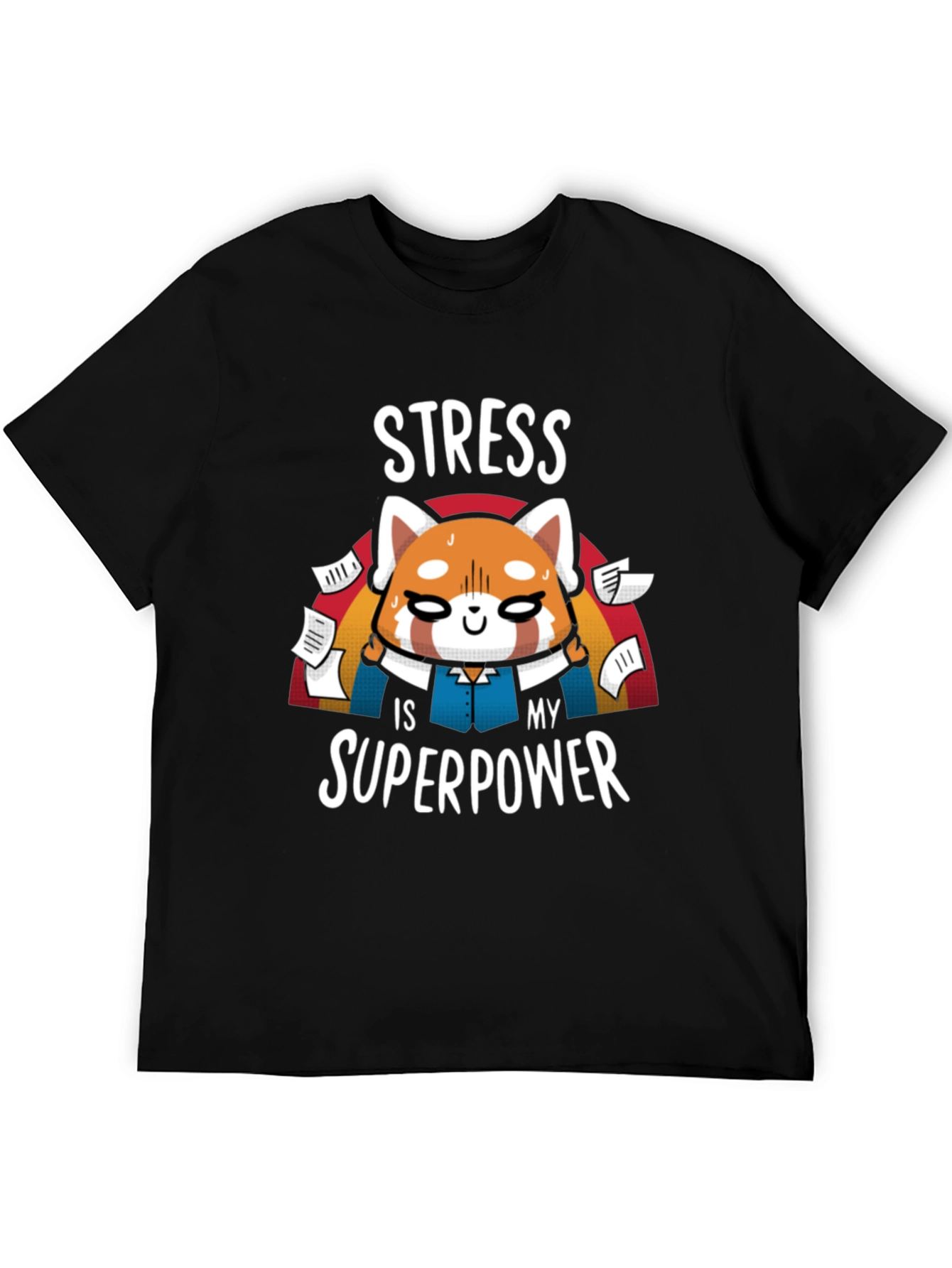 Stress Superpower Black T-Shirt