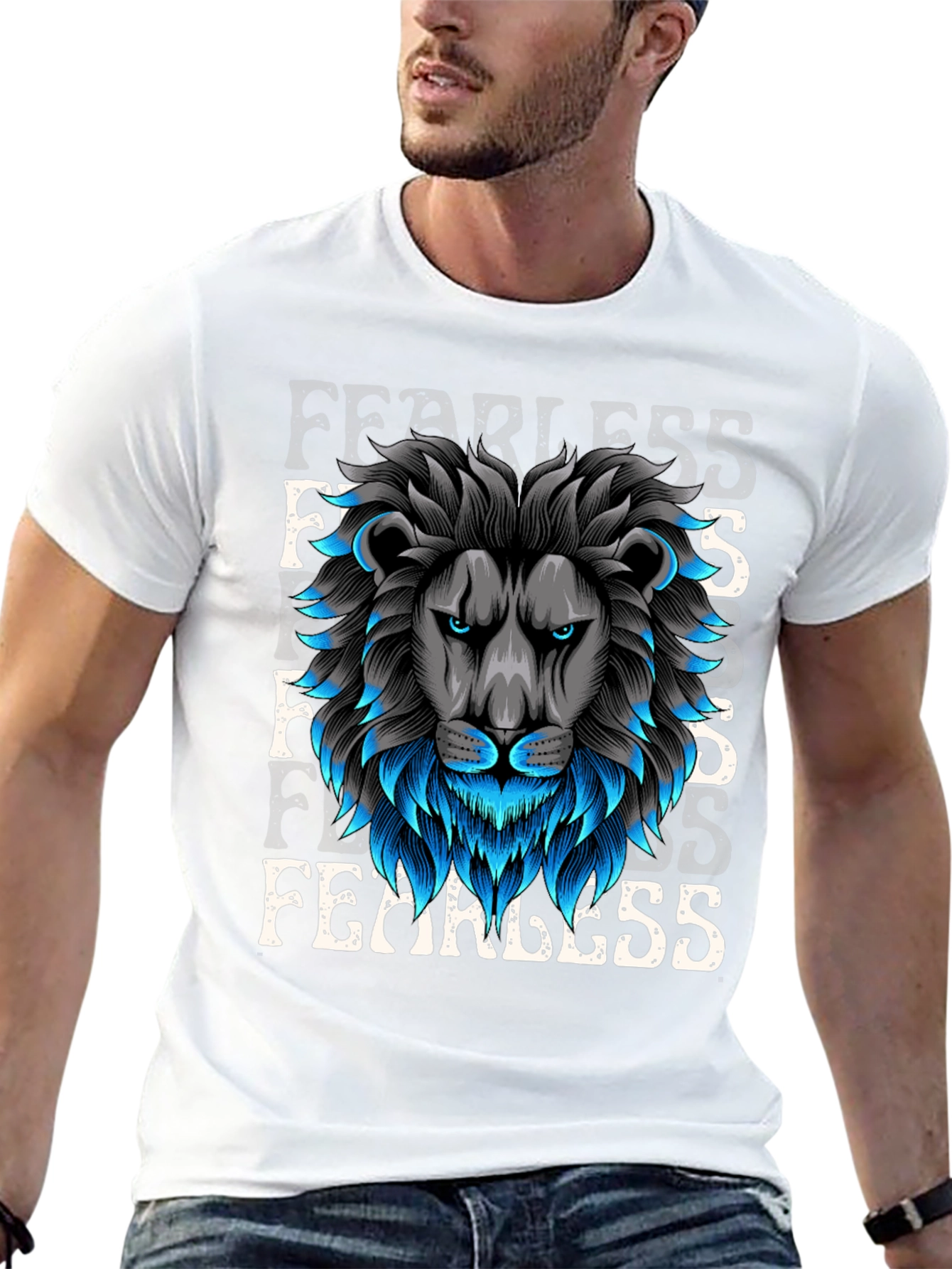 Fearless Lion Graphic T-Shirt