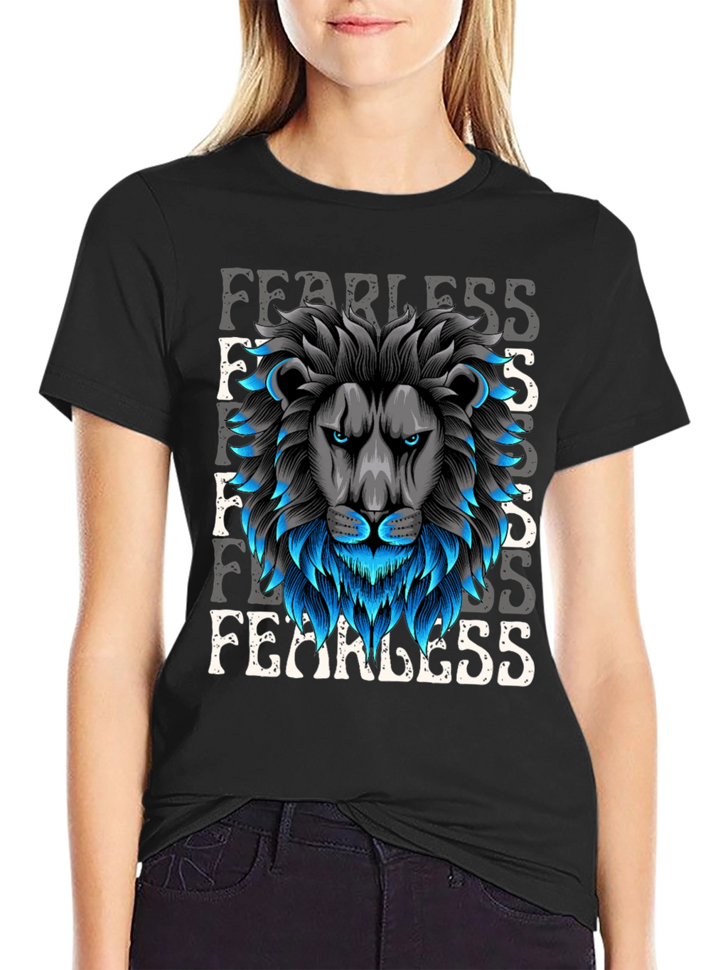 Fearless Lion Graphic T-Shirt