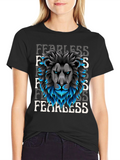Fearless Lion Graphic T-Shirt