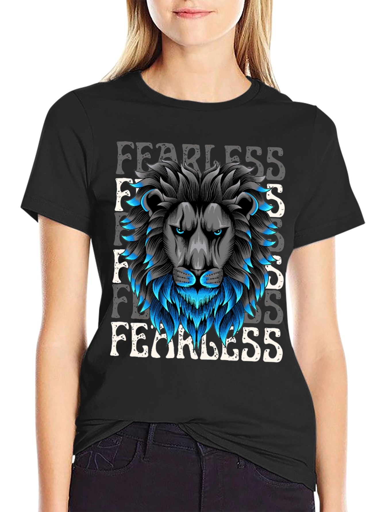 Fearless Lion Graphic T-Shirt