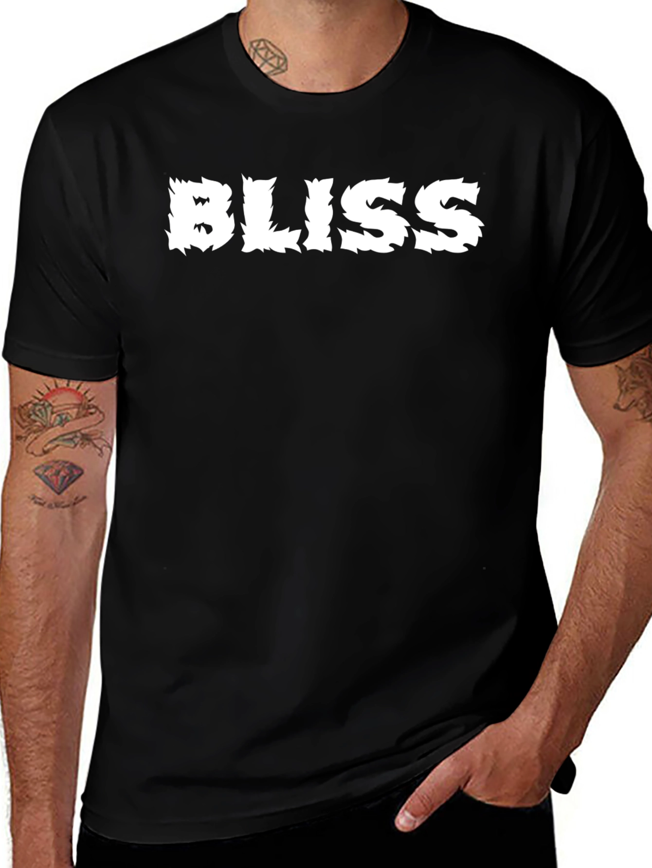 Bliss Graphic Tee - Soft Cotton Blend Casual Top