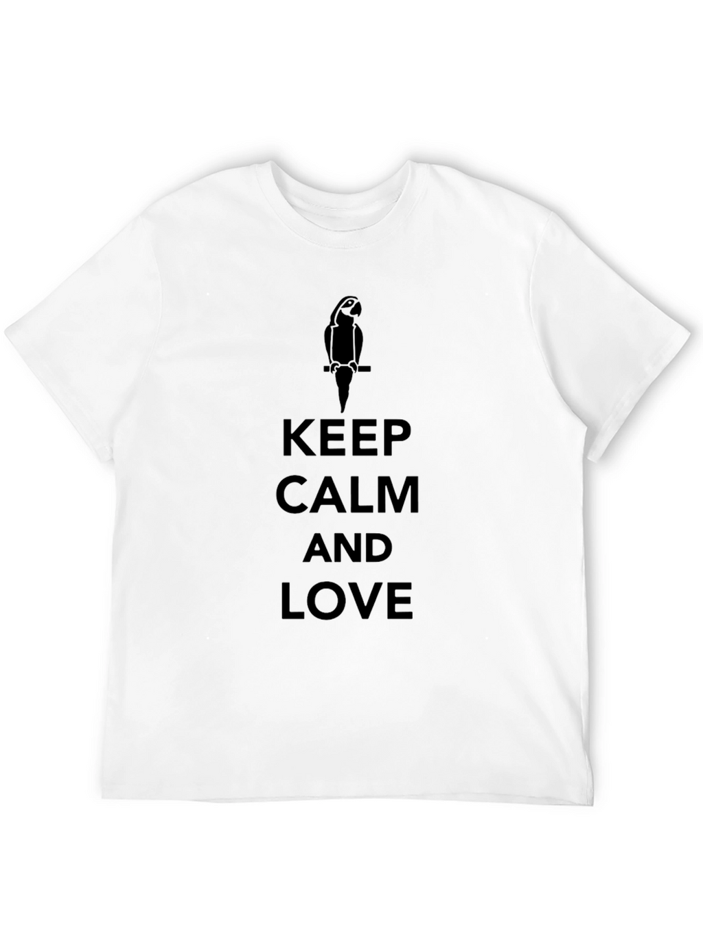 Keep Calm and Love Parrot Black T-Shirt