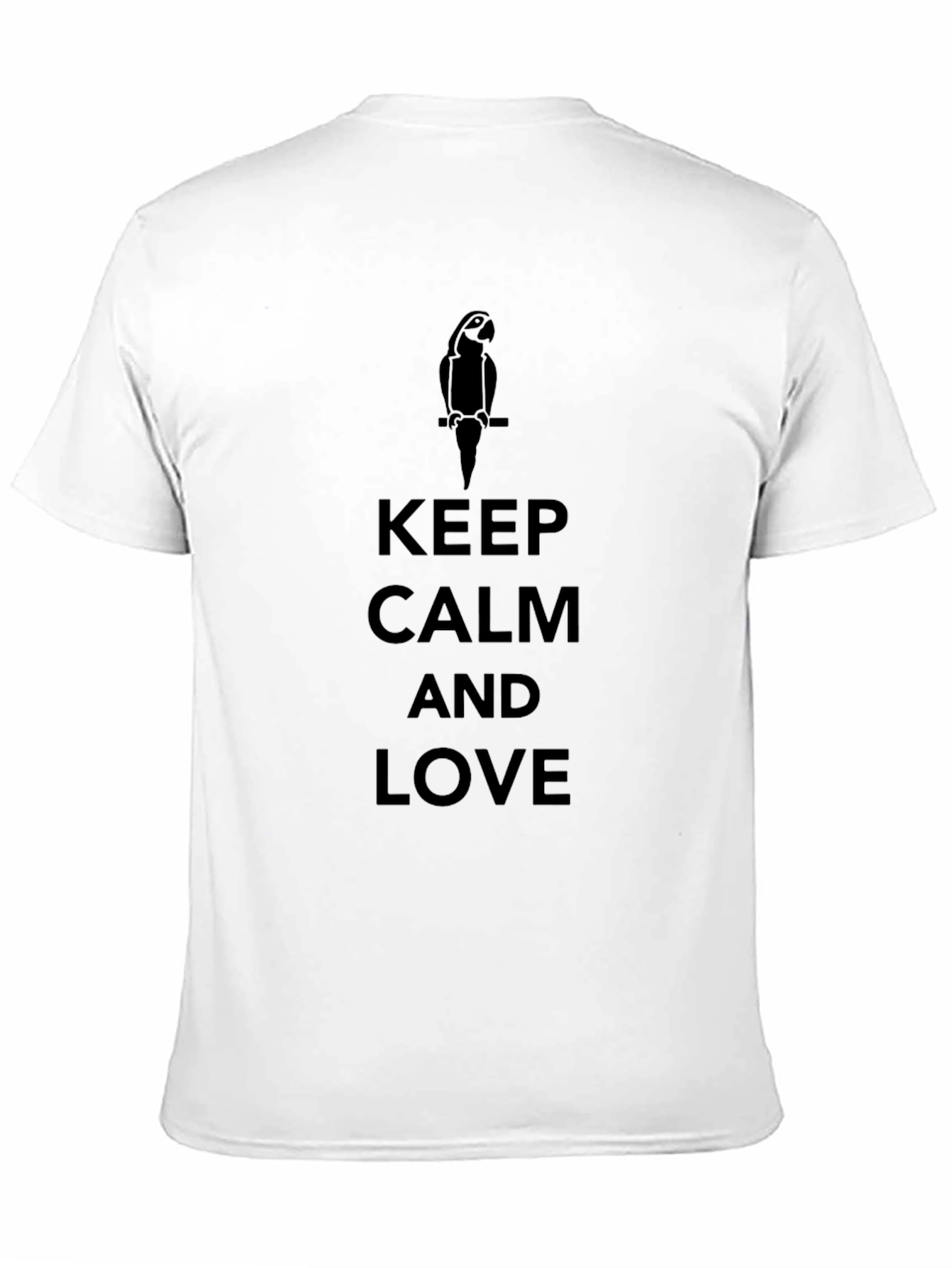 Keep Calm and Love Parrot Black T-Shirt
