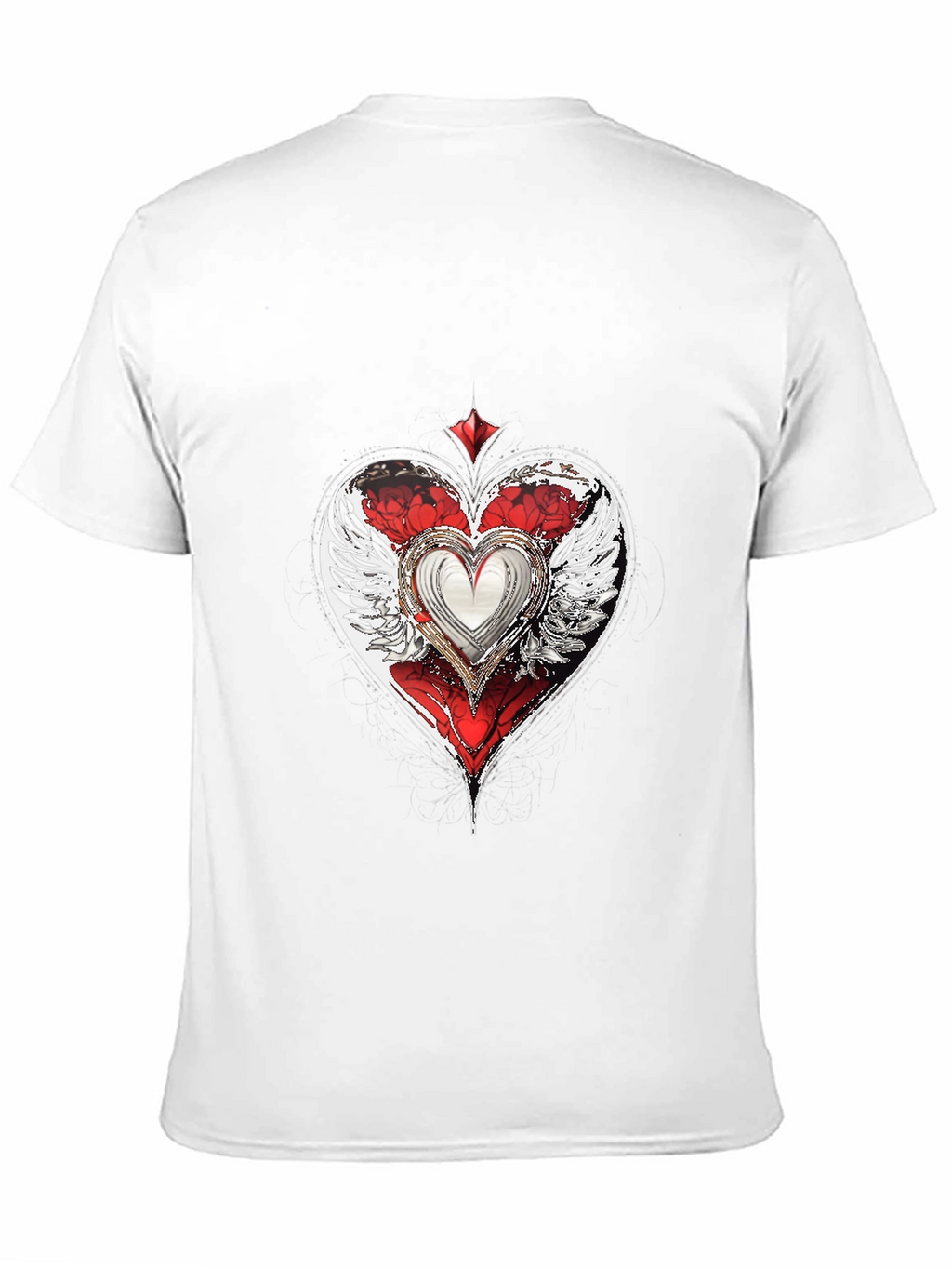 Winged Heart Graphic T-Shirt - Cool Design
