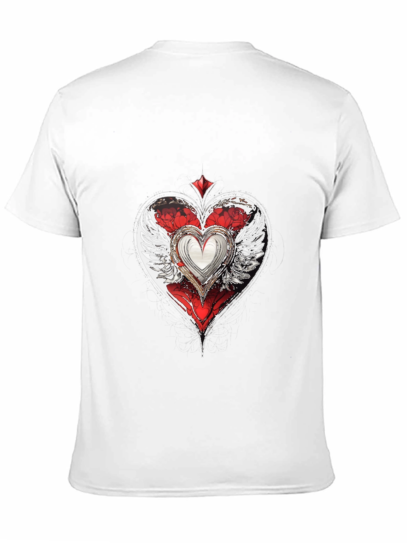 Winged Heart Graphic T-Shirt - Cool Design