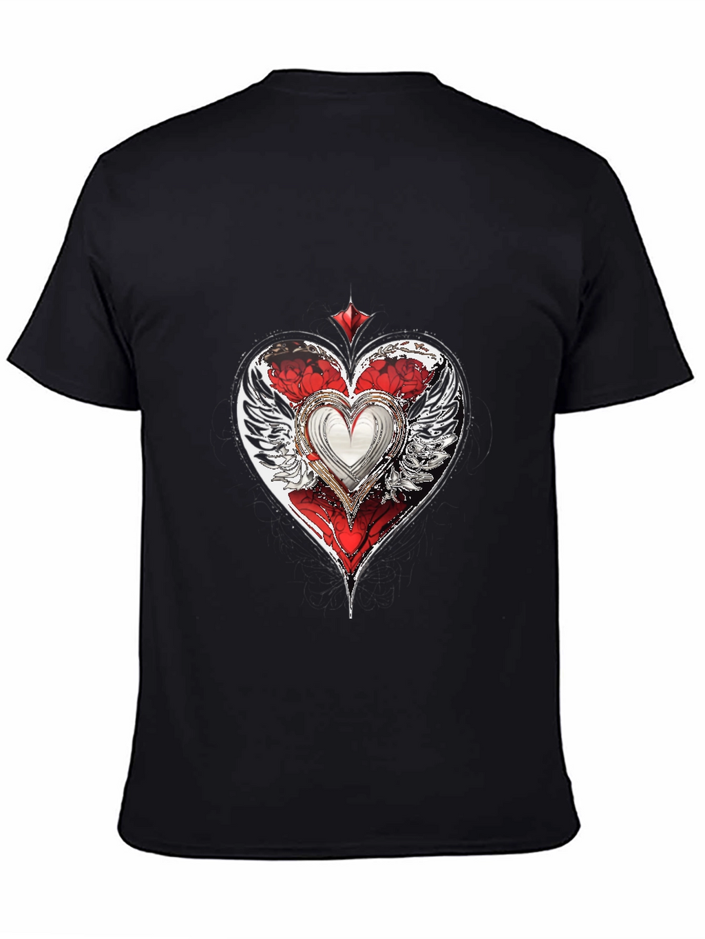 Winged Heart Graphic T-Shirt - Cool Design