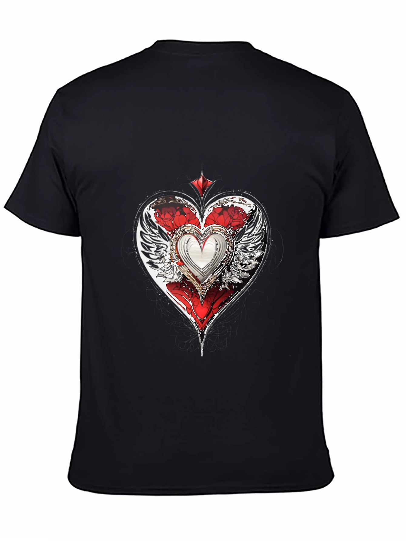 Winged Heart Graphic T-Shirt - Cool Design