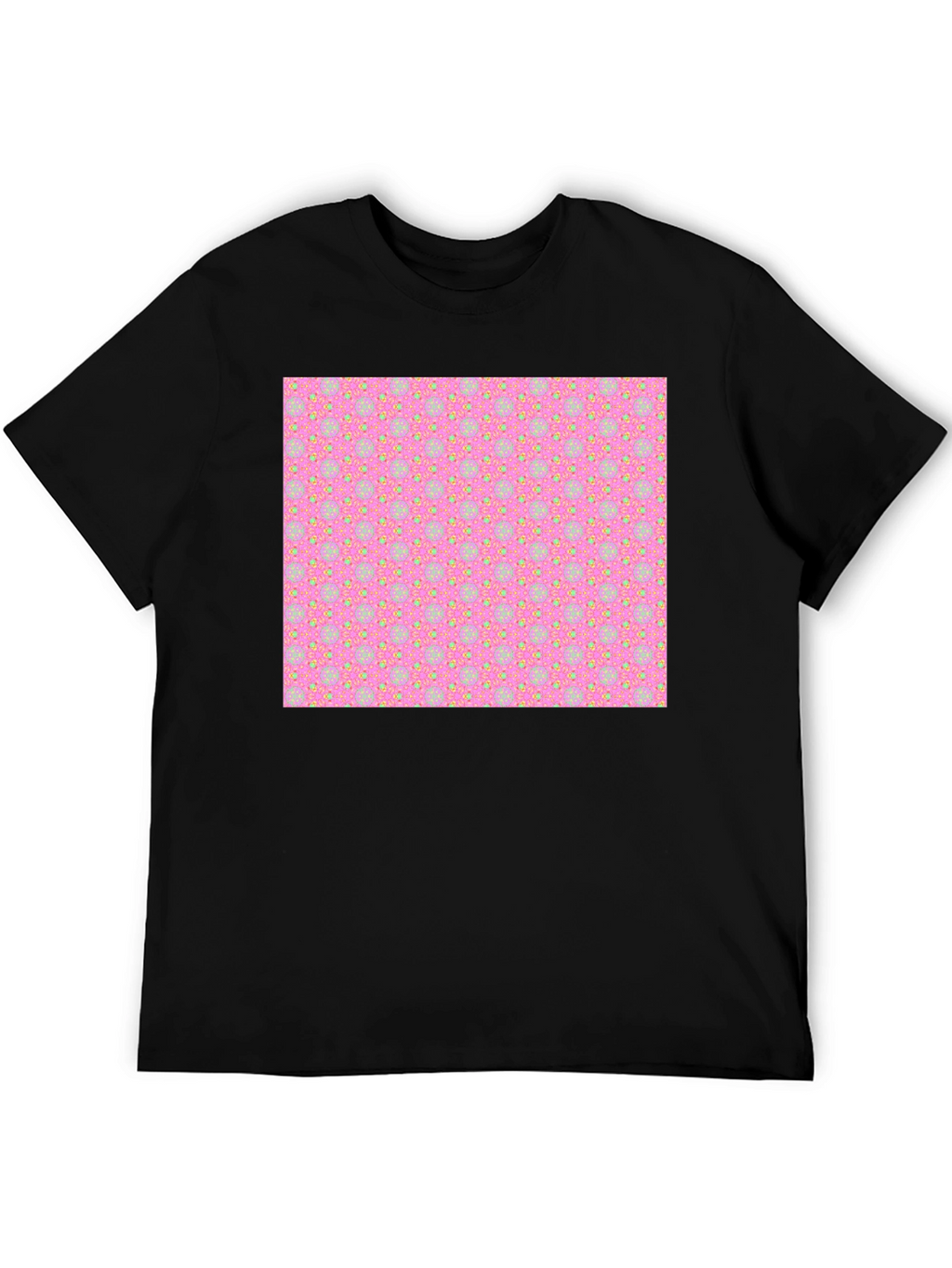 Patterned T-Shirt - Pink & Yellow Design