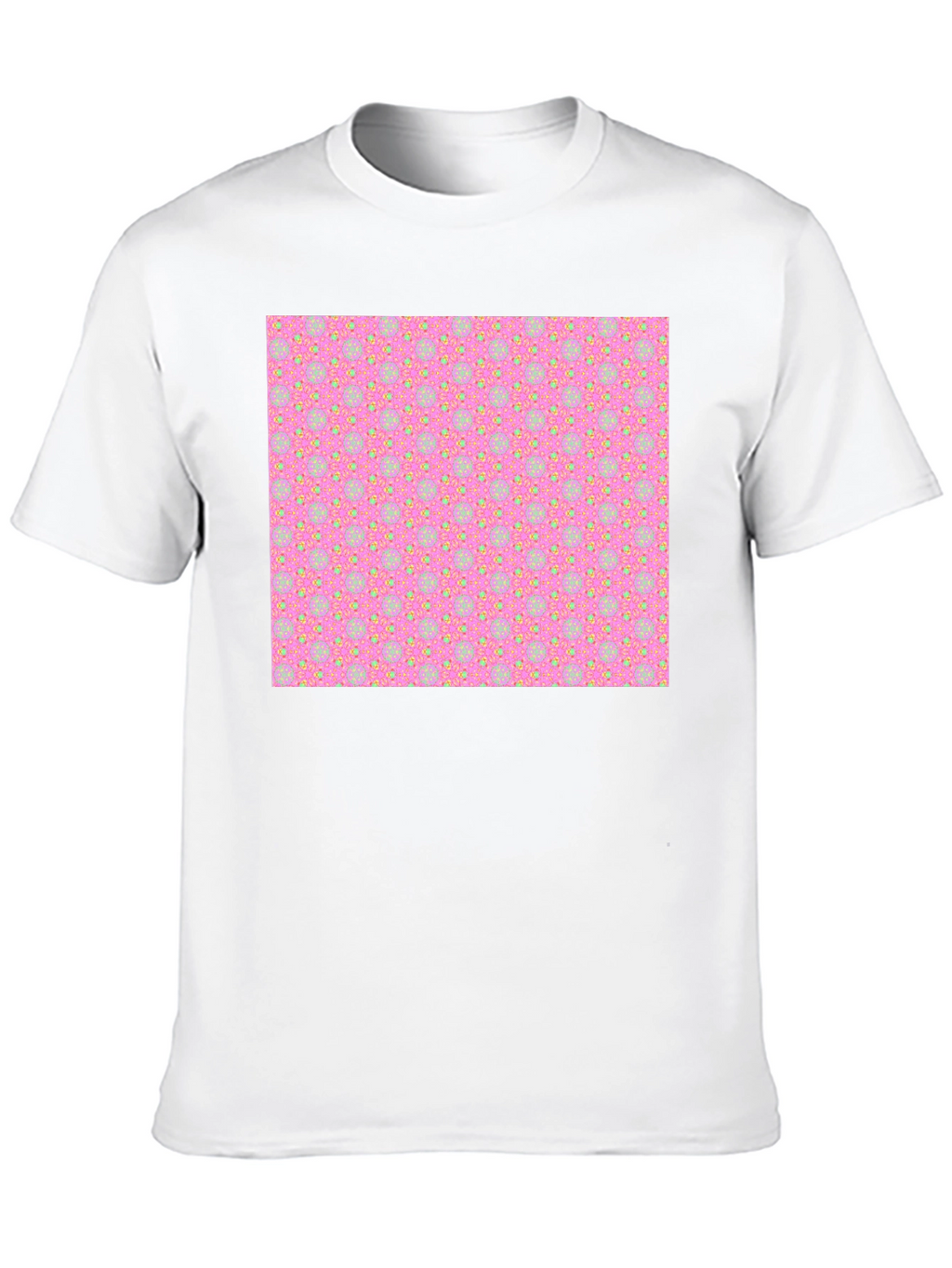 Patterned T-Shirt - Pink & Yellow Design