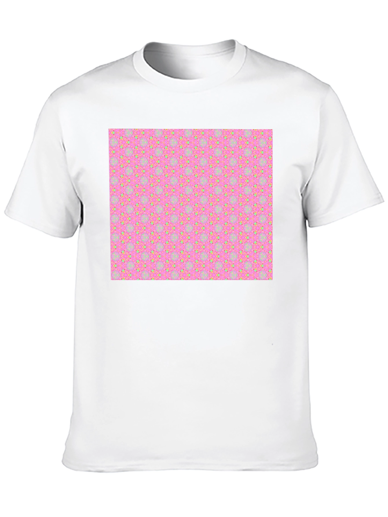 Patterned T-Shirt - Pink & Yellow Design