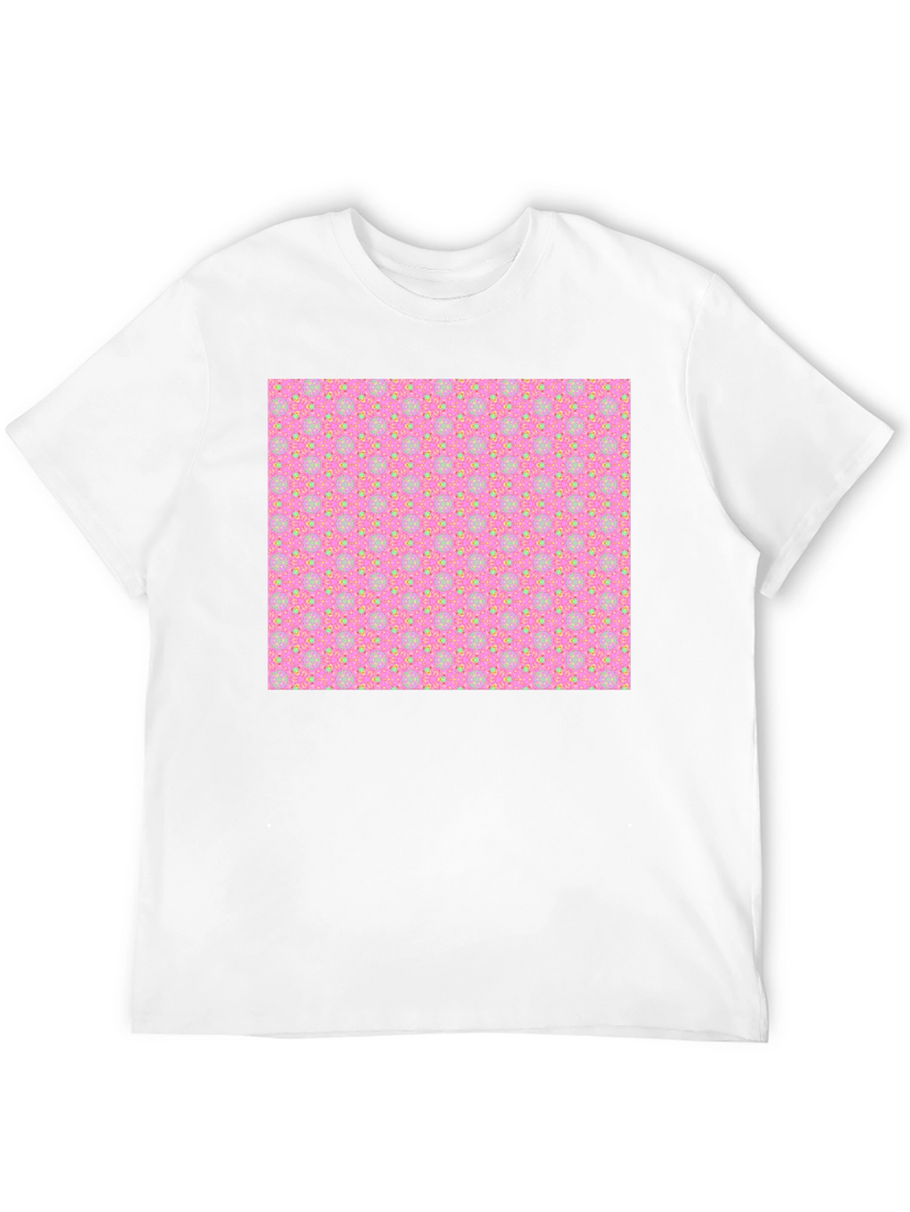 Patterned T-Shirt - Pink & Yellow Design