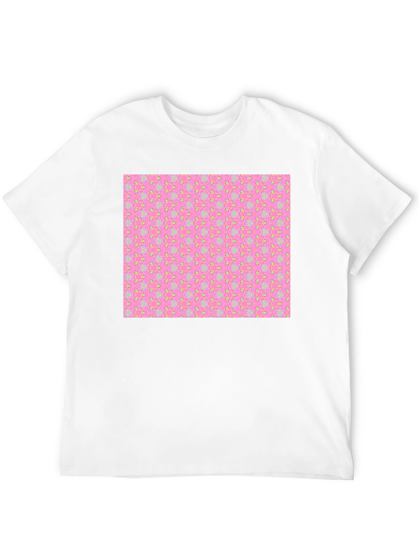 Patterned T-Shirt - Pink & Yellow Design