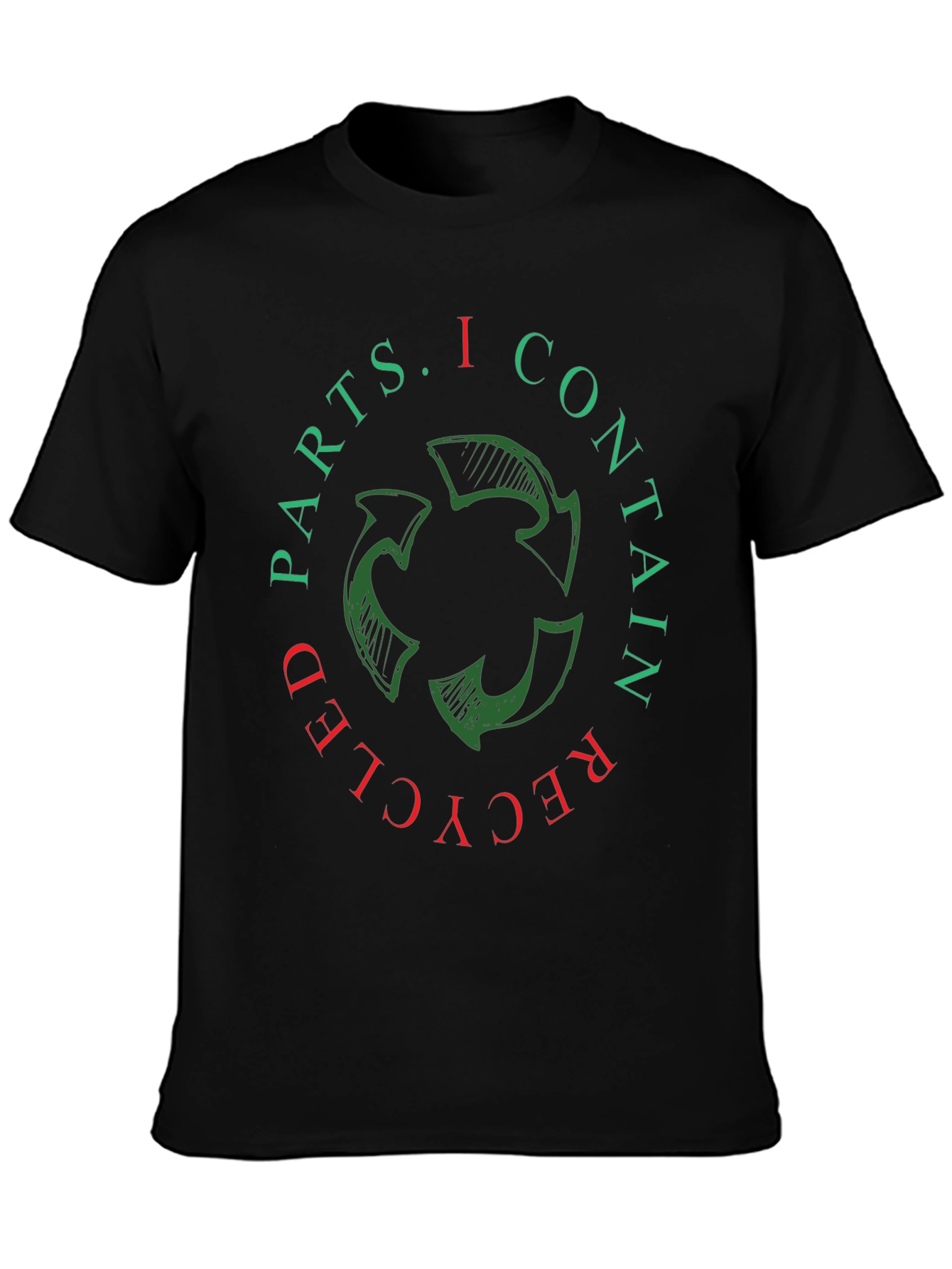 Recycled Parts Graphic Tee - Eco-Friendly Statement T-Shirt