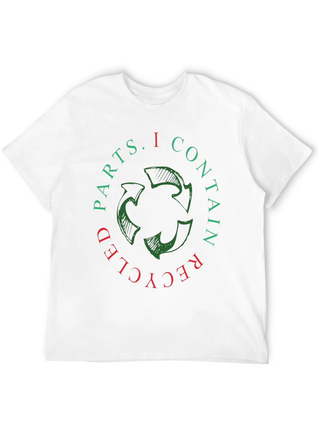 Recycled Parts Graphic Tee - Eco-Friendly Statement T-Shirt