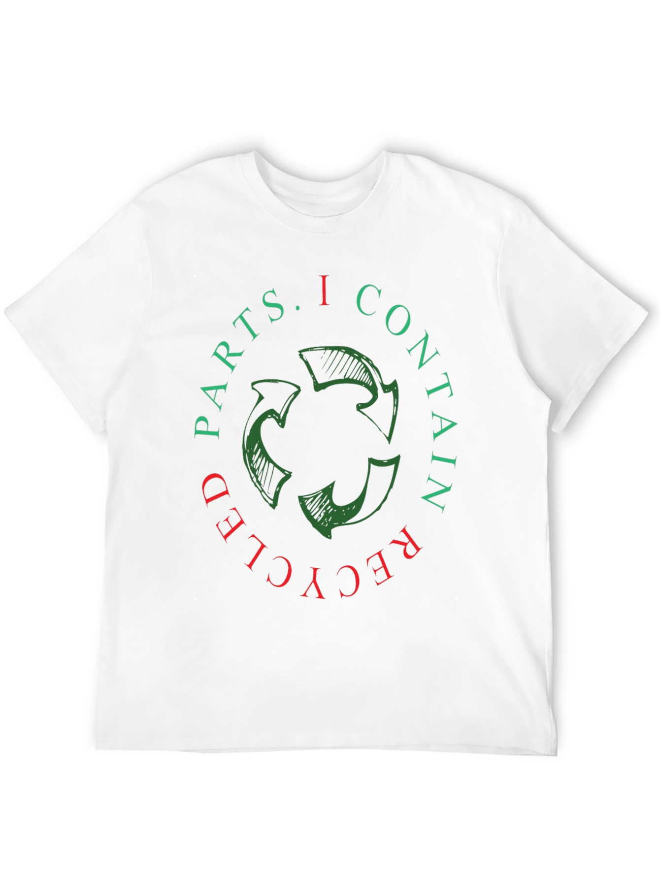 Recycled Parts Graphic Tee - Eco-Friendly Statement T-Shirt