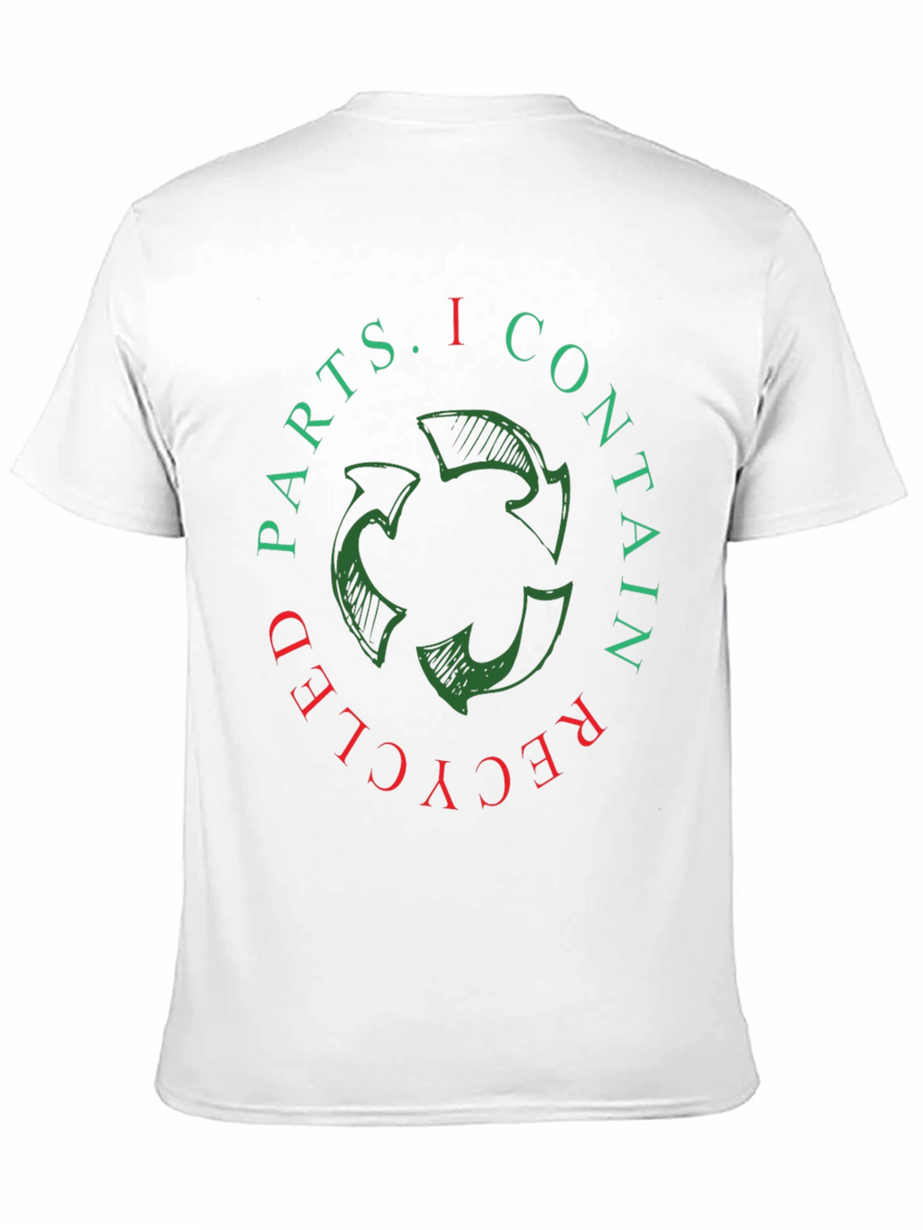 Recycled Parts Graphic Tee - Eco-Friendly Statement T-Shirt