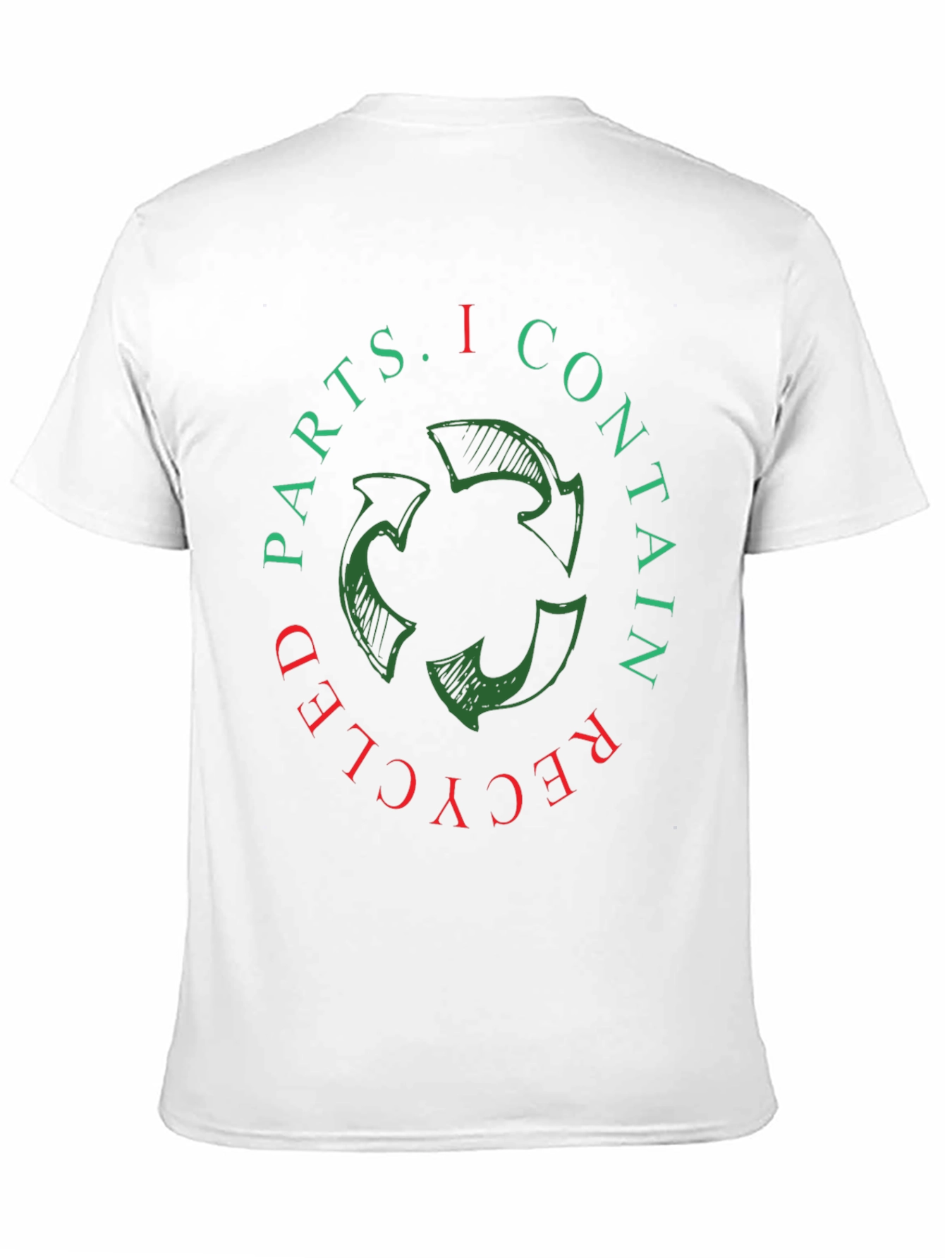 Recycled Parts Graphic Tee - Eco-Friendly Statement T-Shirt