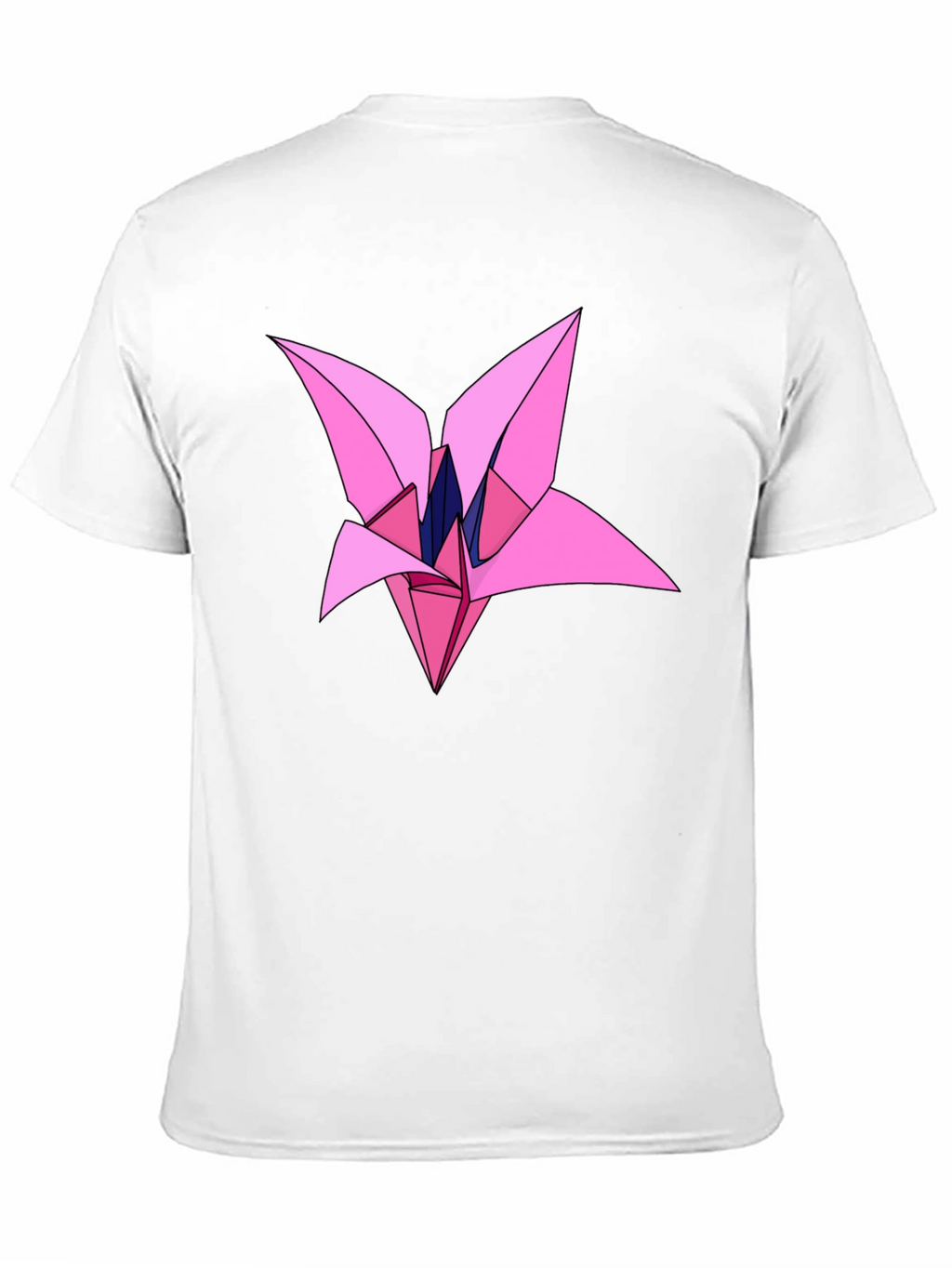 Origami Flower Graphic Black T-Shirt