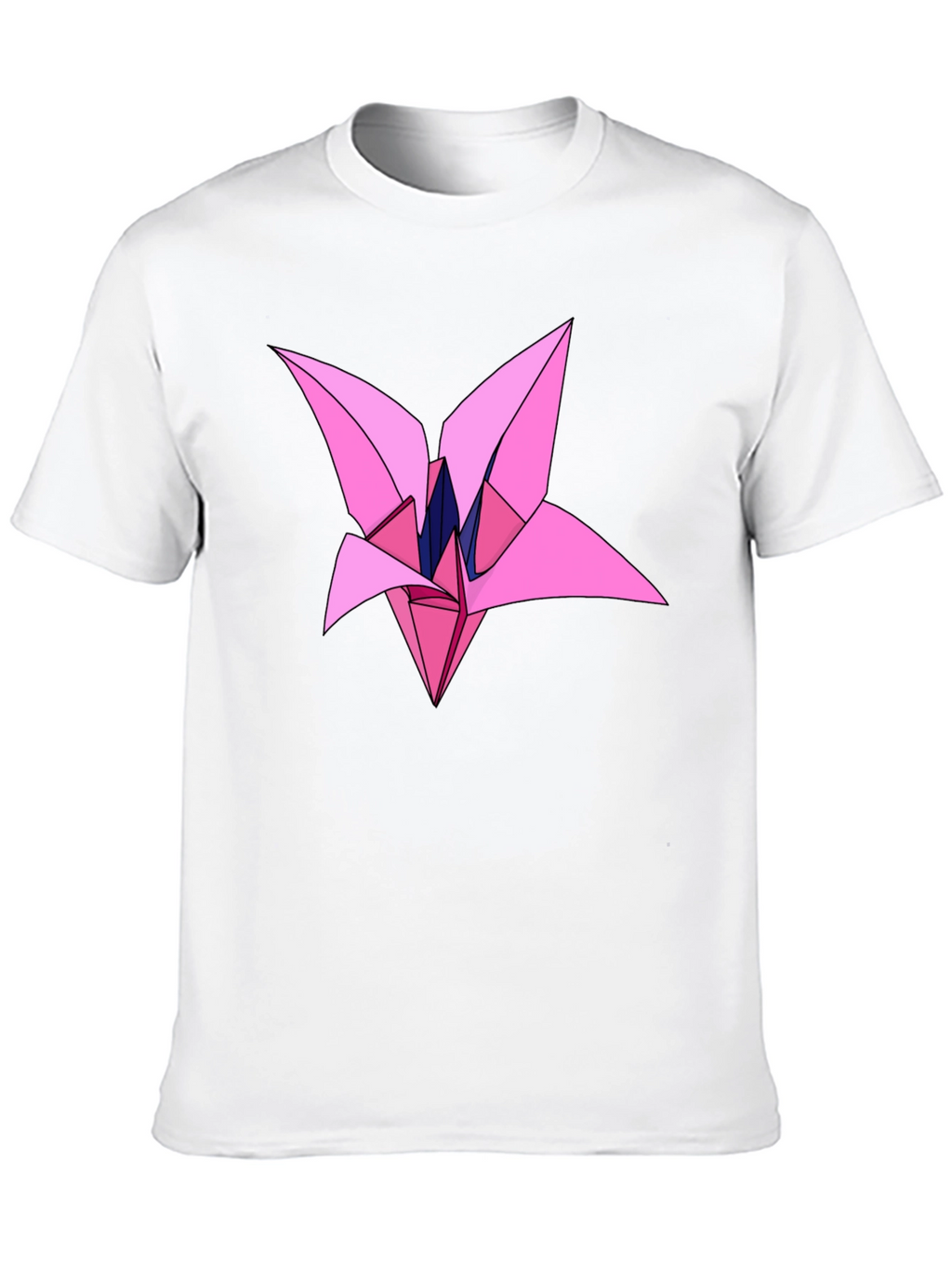 Origami Flower Graphic Black T-Shirt