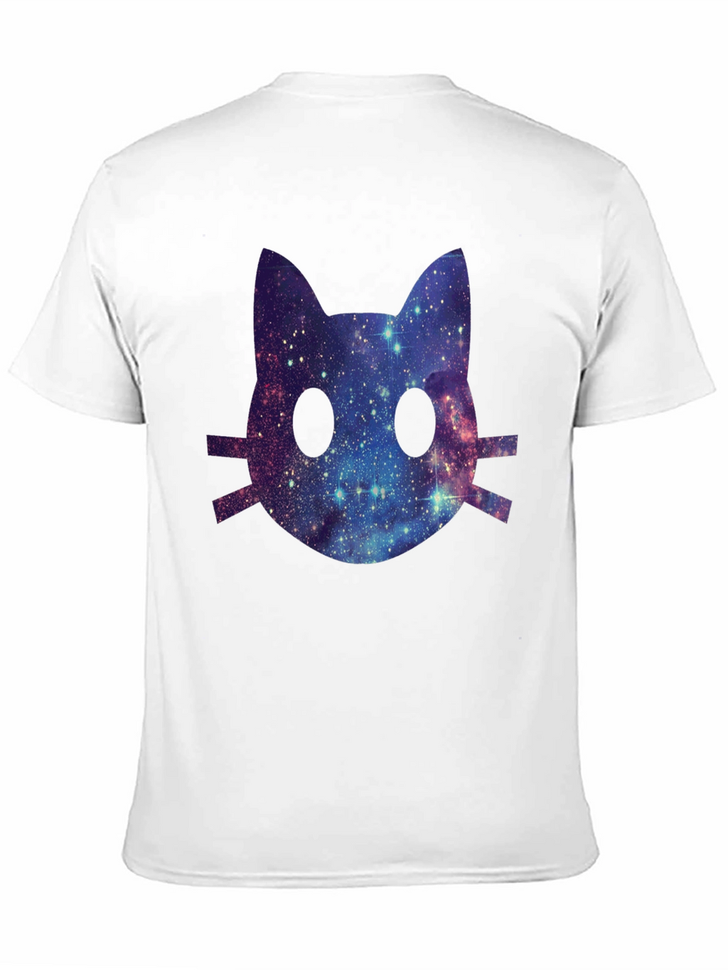 Galaxy Cat Face Graphic T-Shirt