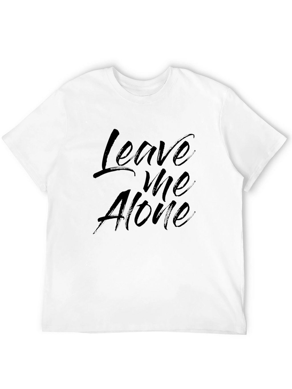 Leave Me Alone Black Graphic T-Shirt
