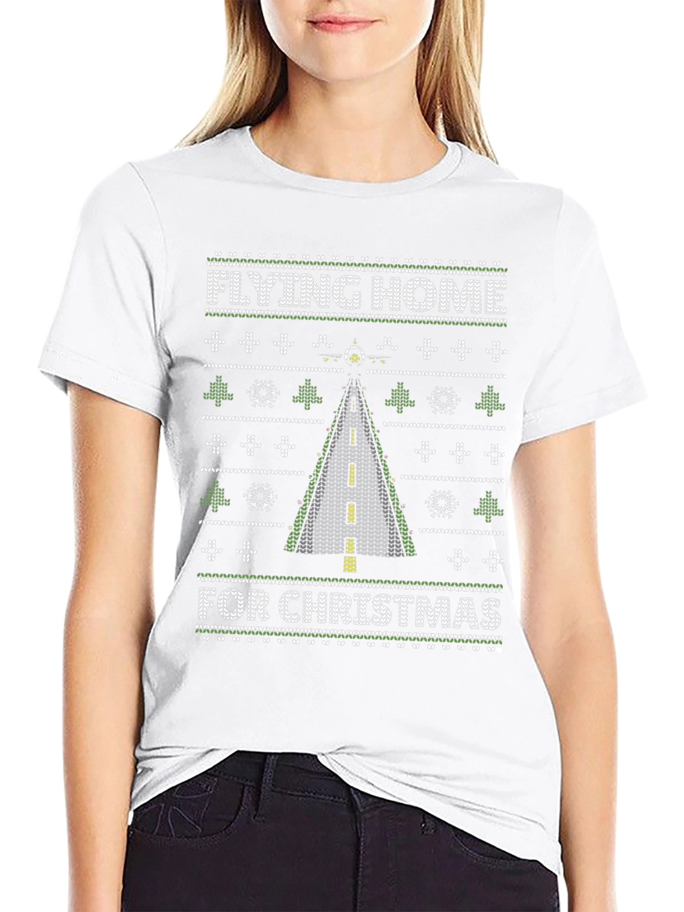 Flying Home For Christmas Ugly Sweater T-Shirt