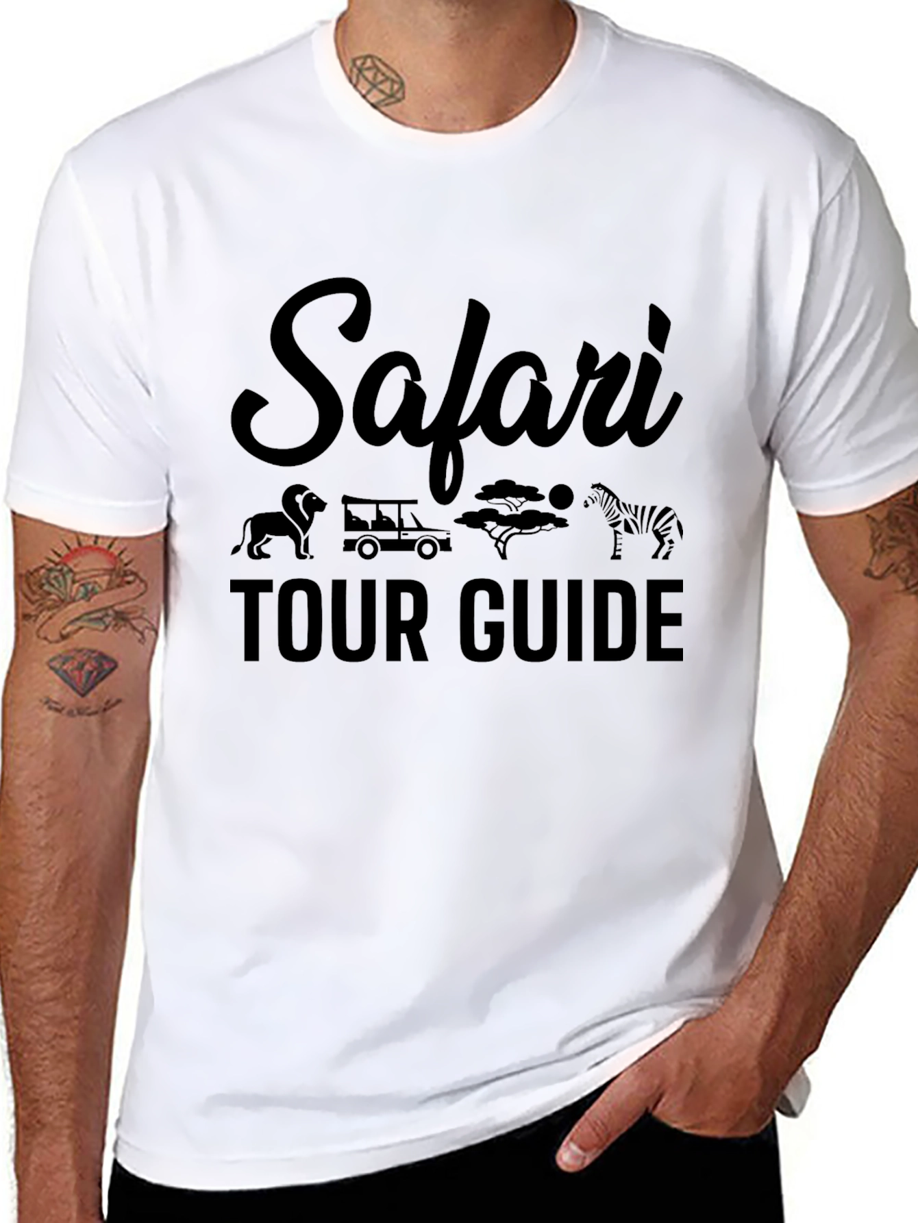 Safari Tour Guide Graphic T-Shirt