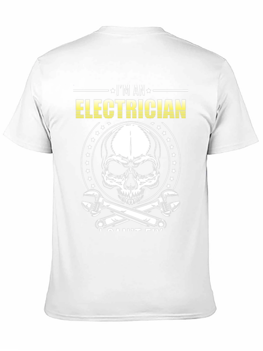 Electrician Skull Graphic T-Shirt - Funny Job Tee