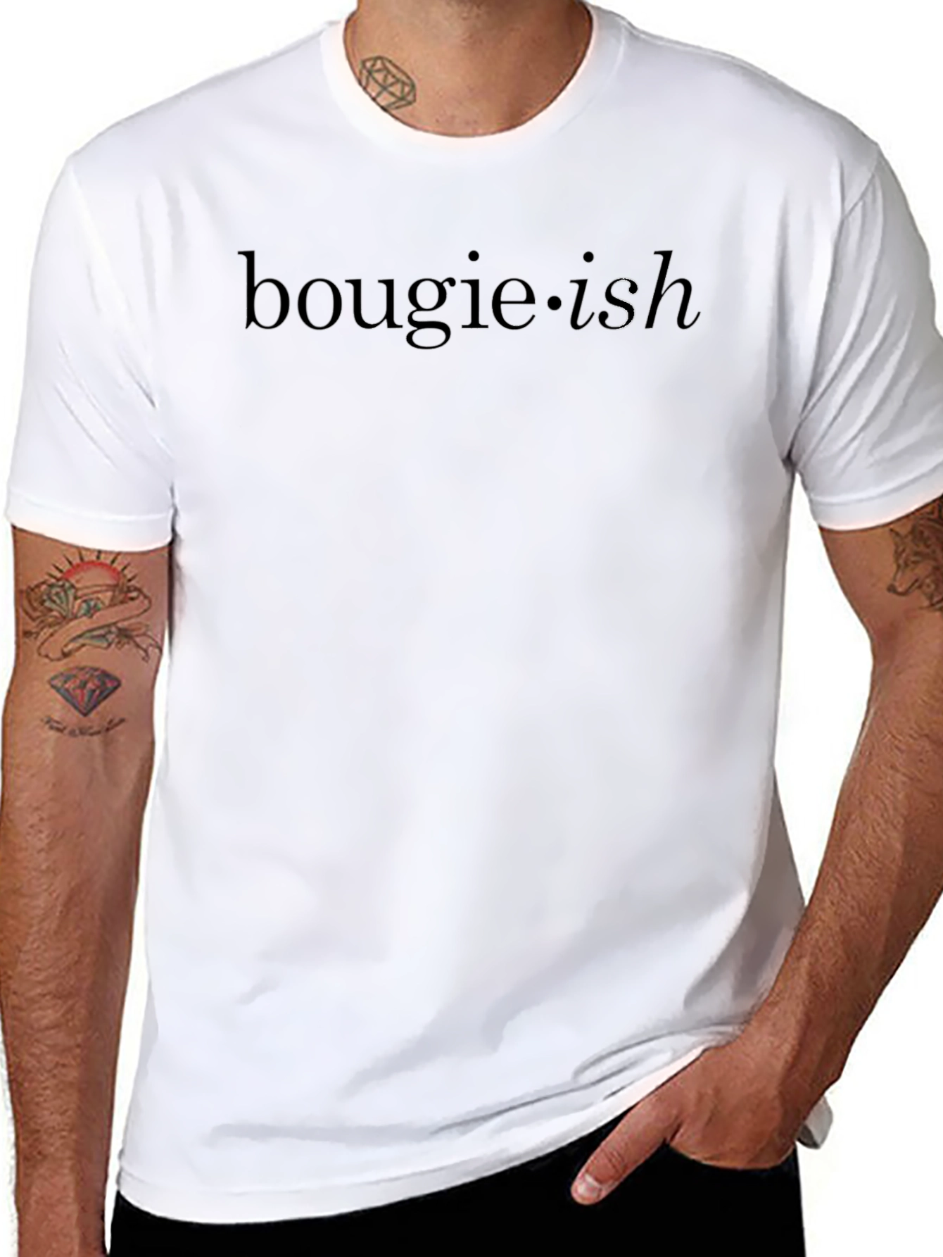 Bougie-ish Black Graphic Tee - Stylish Comfort