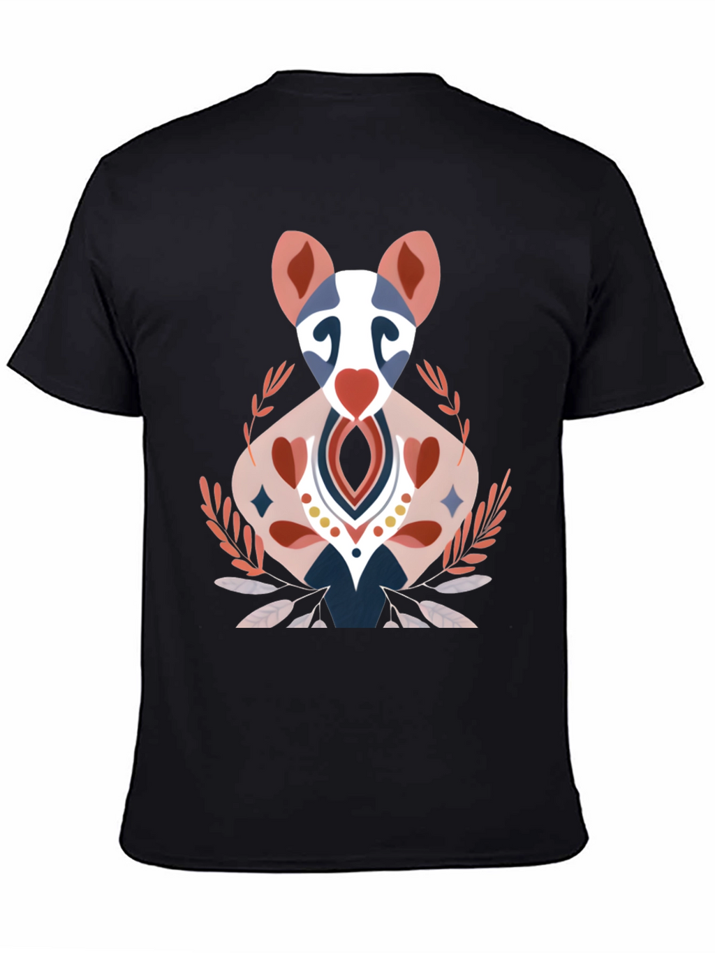Artistic Animal Graphic Tee - Black