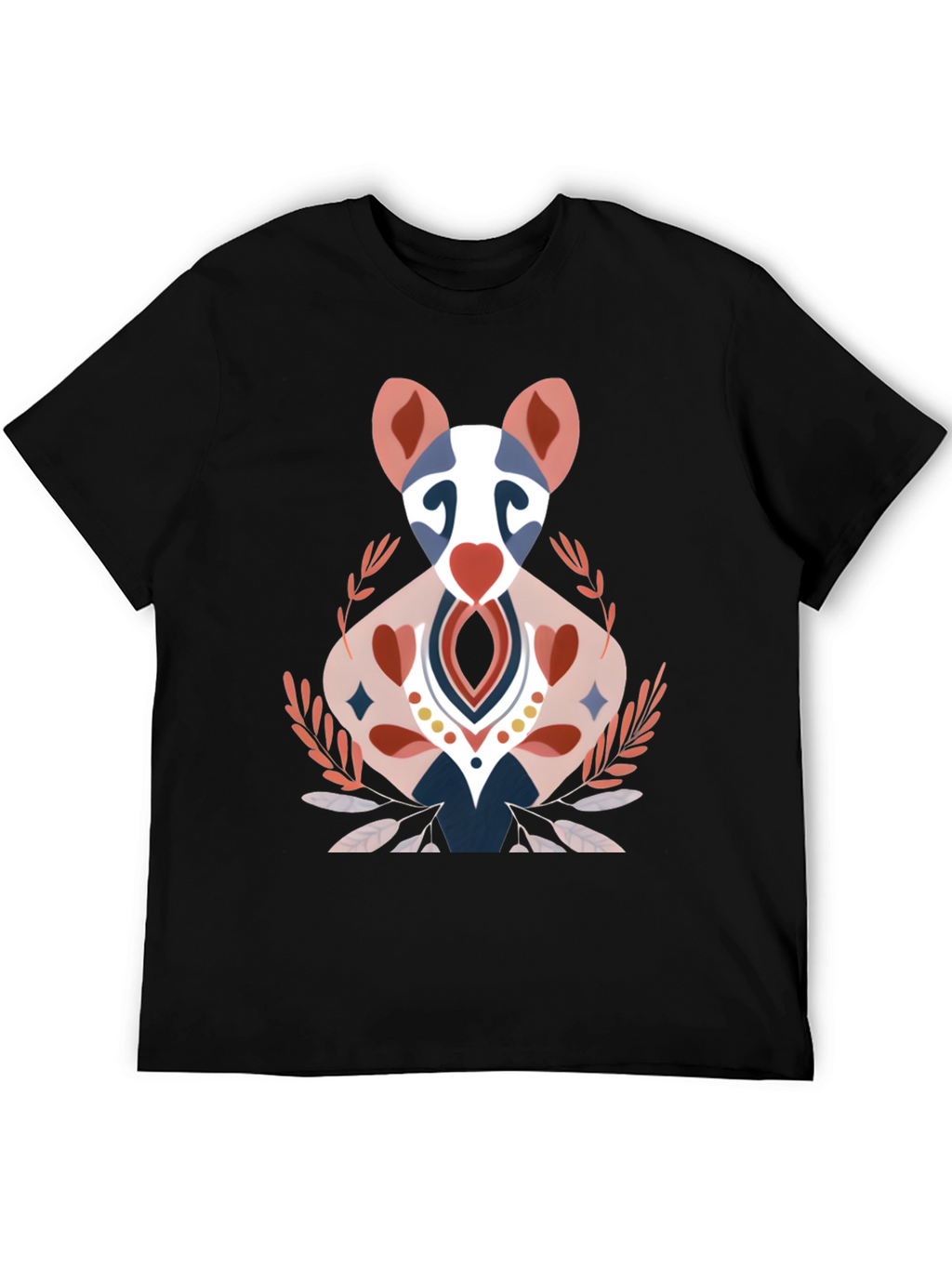 Artistic Animal Graphic Tee - Black