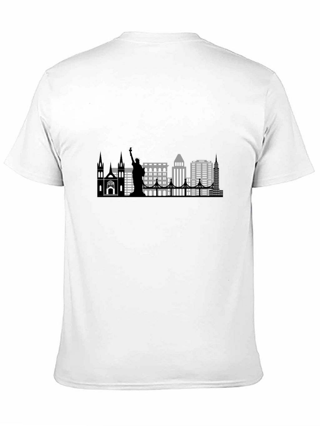 New York Skyline Graphic T-Shirt - Black