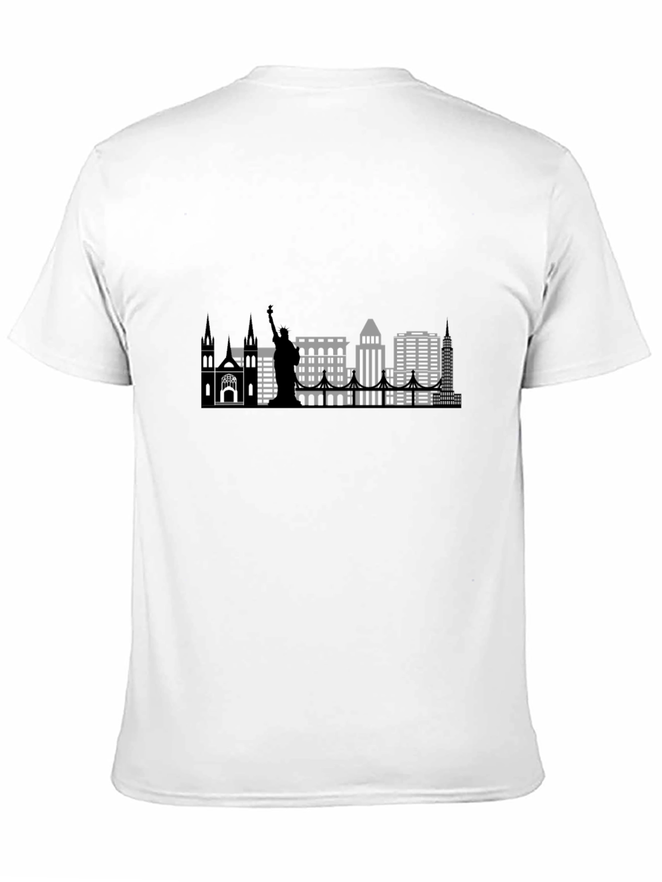 New York Skyline Graphic T-Shirt - Black